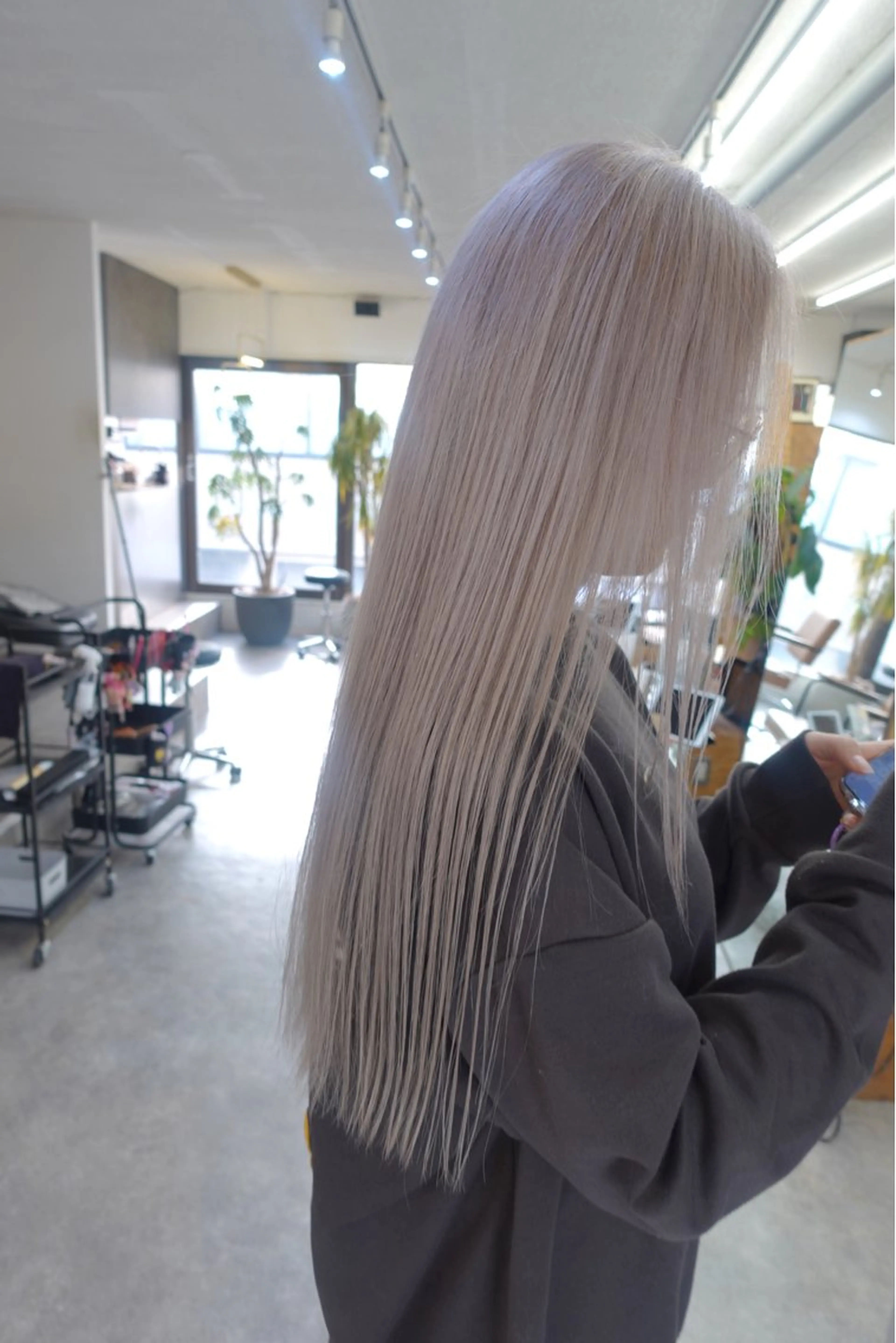 ロング カラー nishido ハイライト/メンズのヘアスタイル