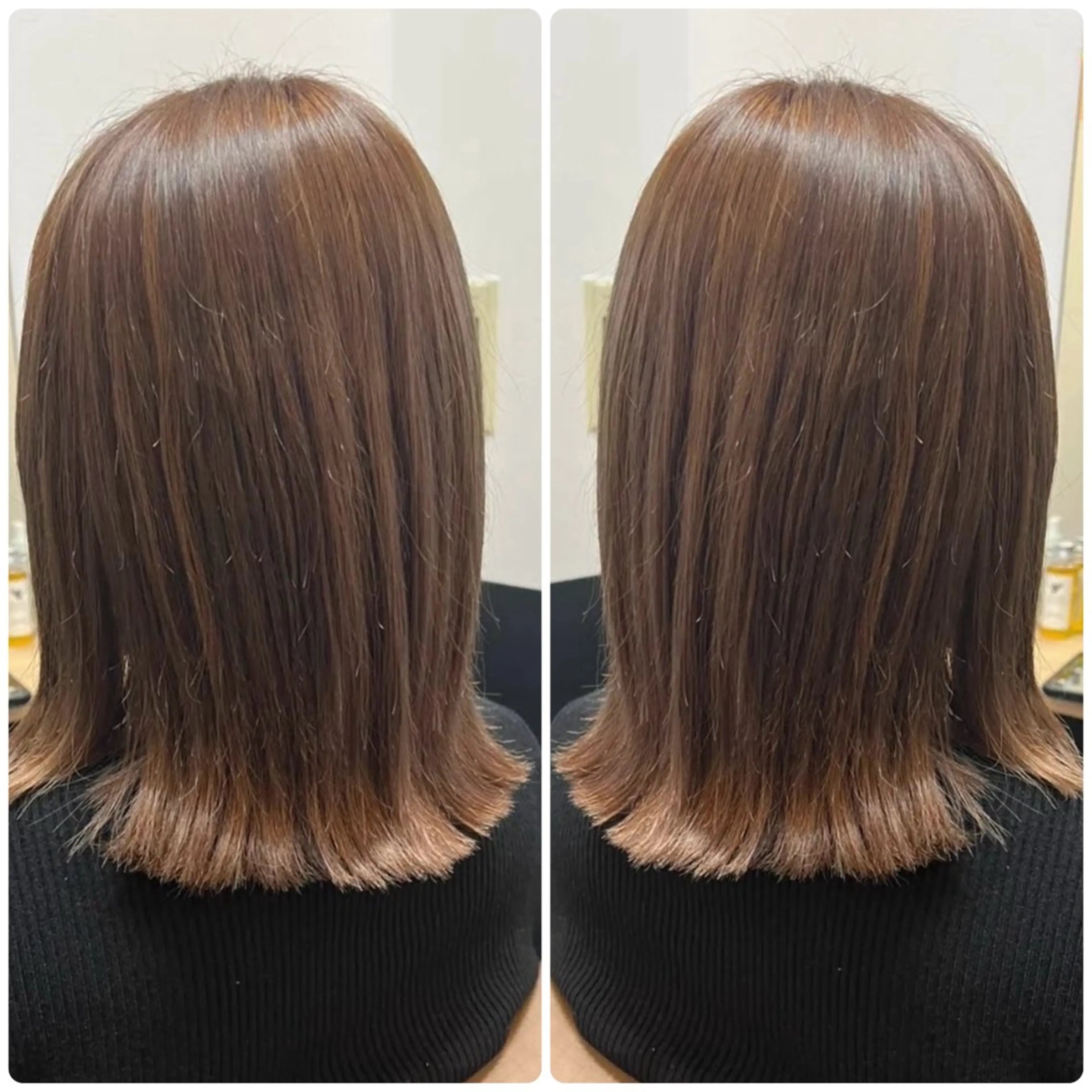 ミディアム カラー 石川 晴那のヘアスタイル