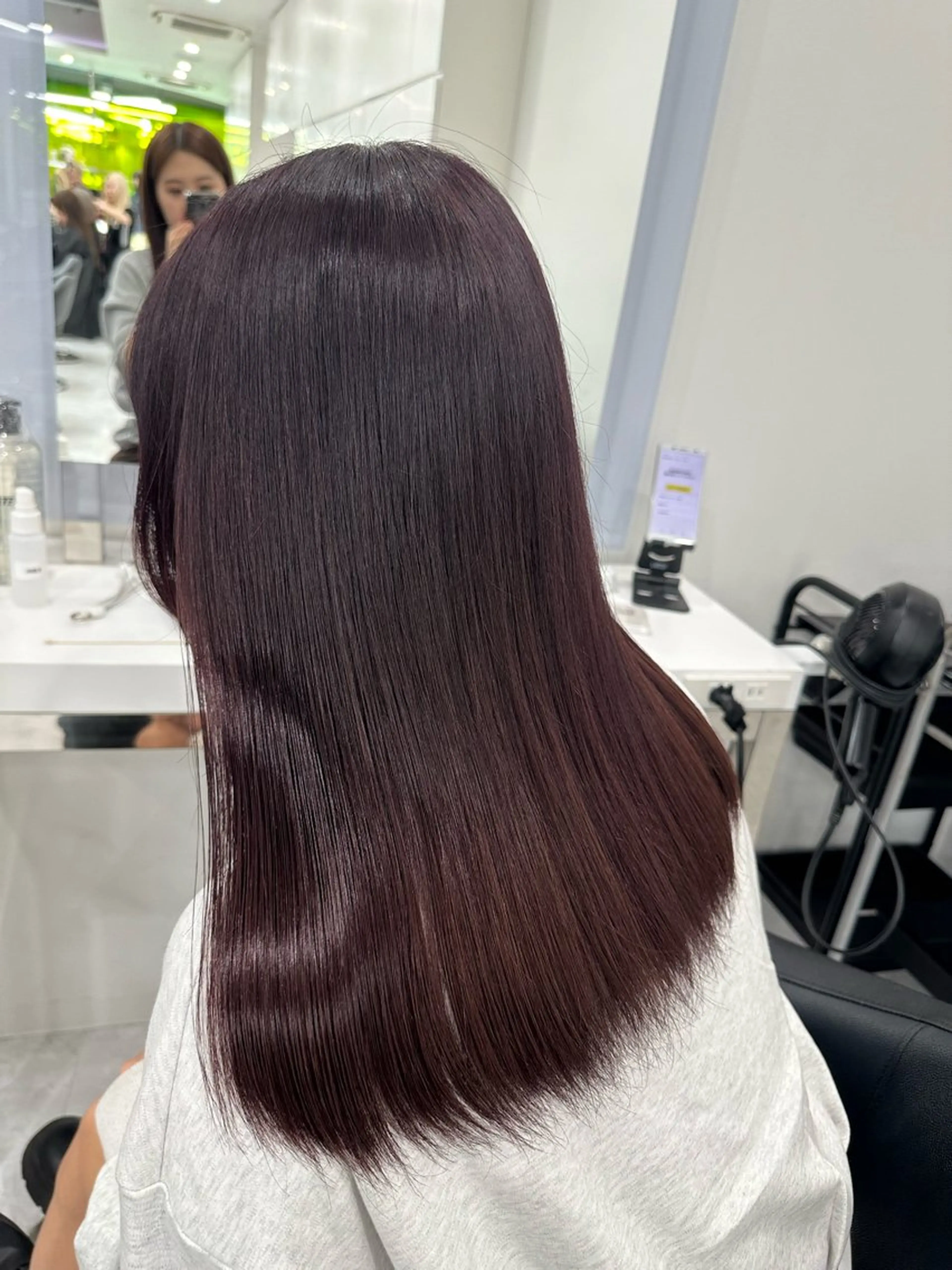 セミロング アッシュ チョコレートブラウン 韓国風カラー ピンクブラウン 髪質改善 ヘアカラー トリートメント ヘッドスパ 🤎MISAKI 艶髪カラー🤎のヘアスタイル