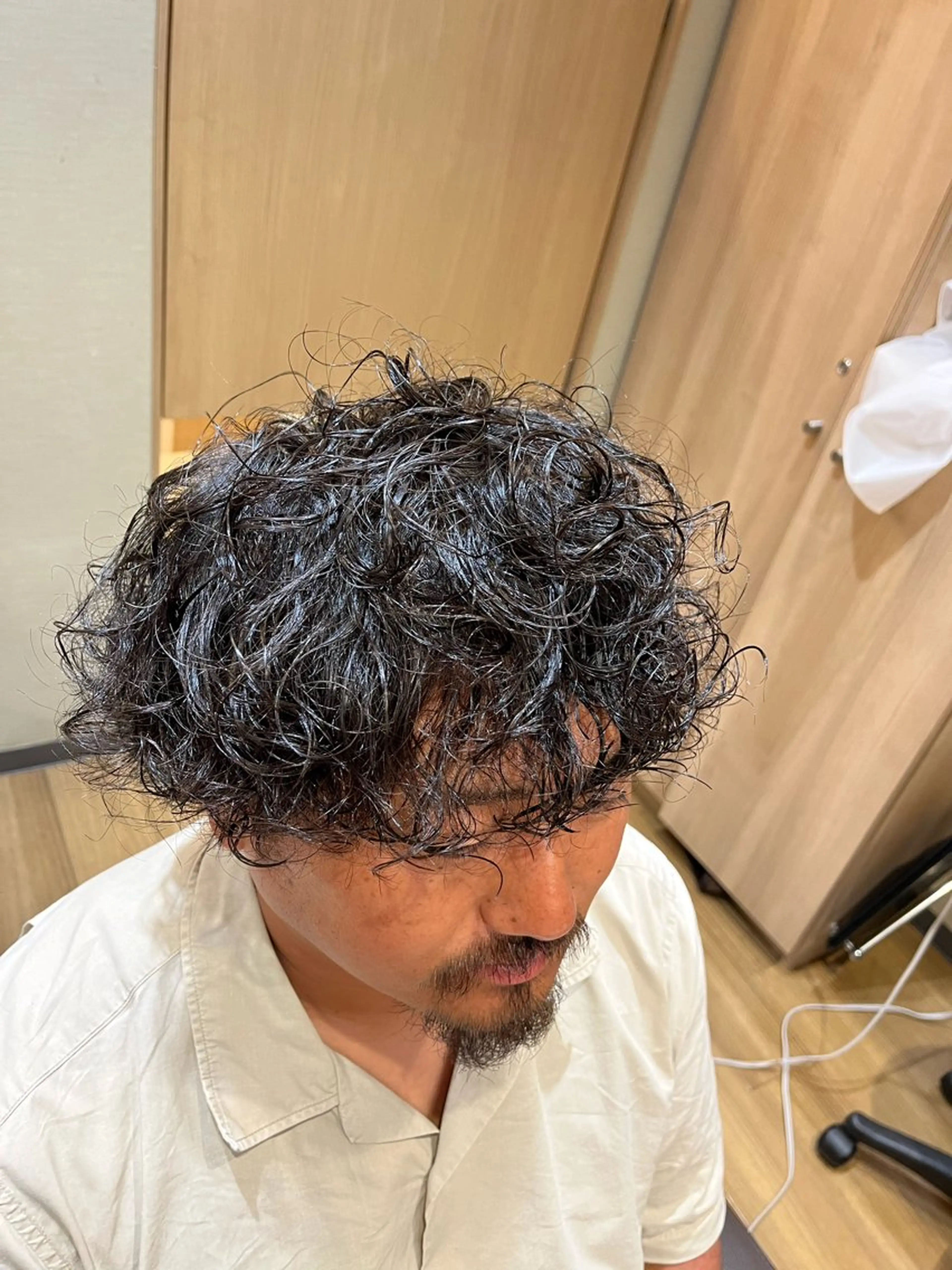 パーマ メンズ 暖色カラー/ メンズパーマつばきのヘアスタイル