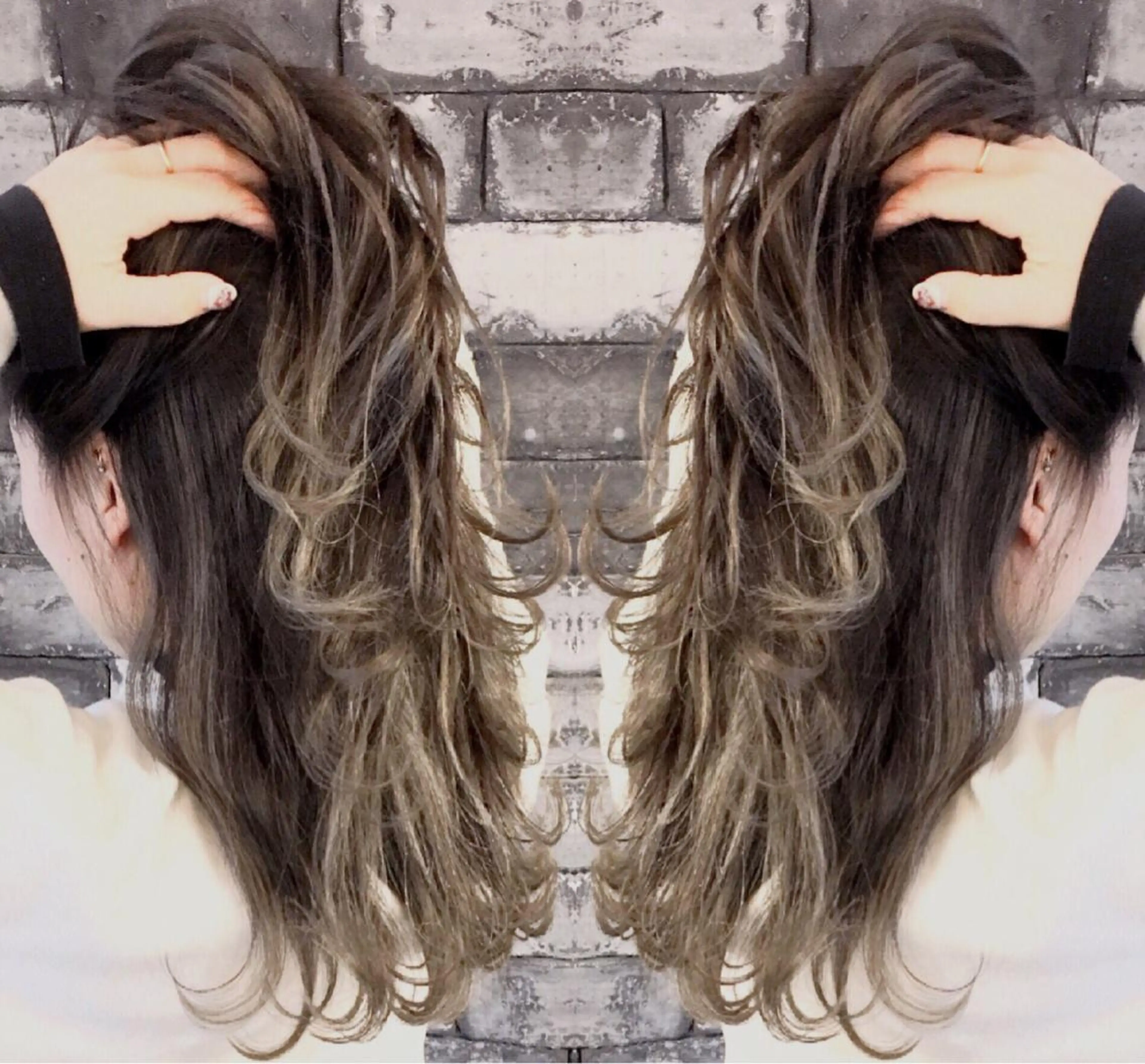 ロング 3Dハイライト 外国人風カラー ハイライト ヘアカラー トリートメント ヘアセット ❤️千葉県代表❤️ 店長❤️柿本翔一朗のヘアスタイル