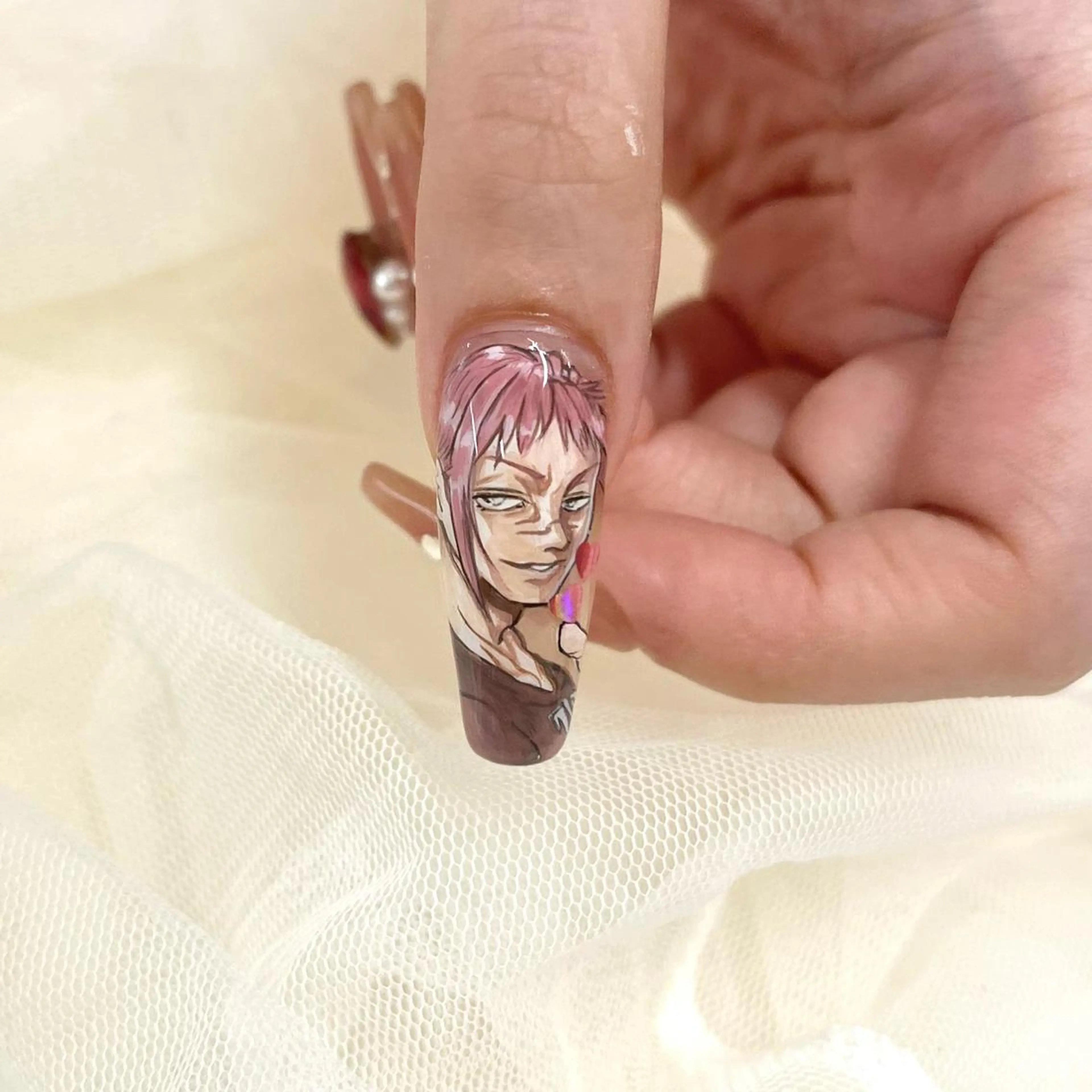 ロング ハンドネイル 池袋痛ネイル Nok. 渡辺のネイルデザイン