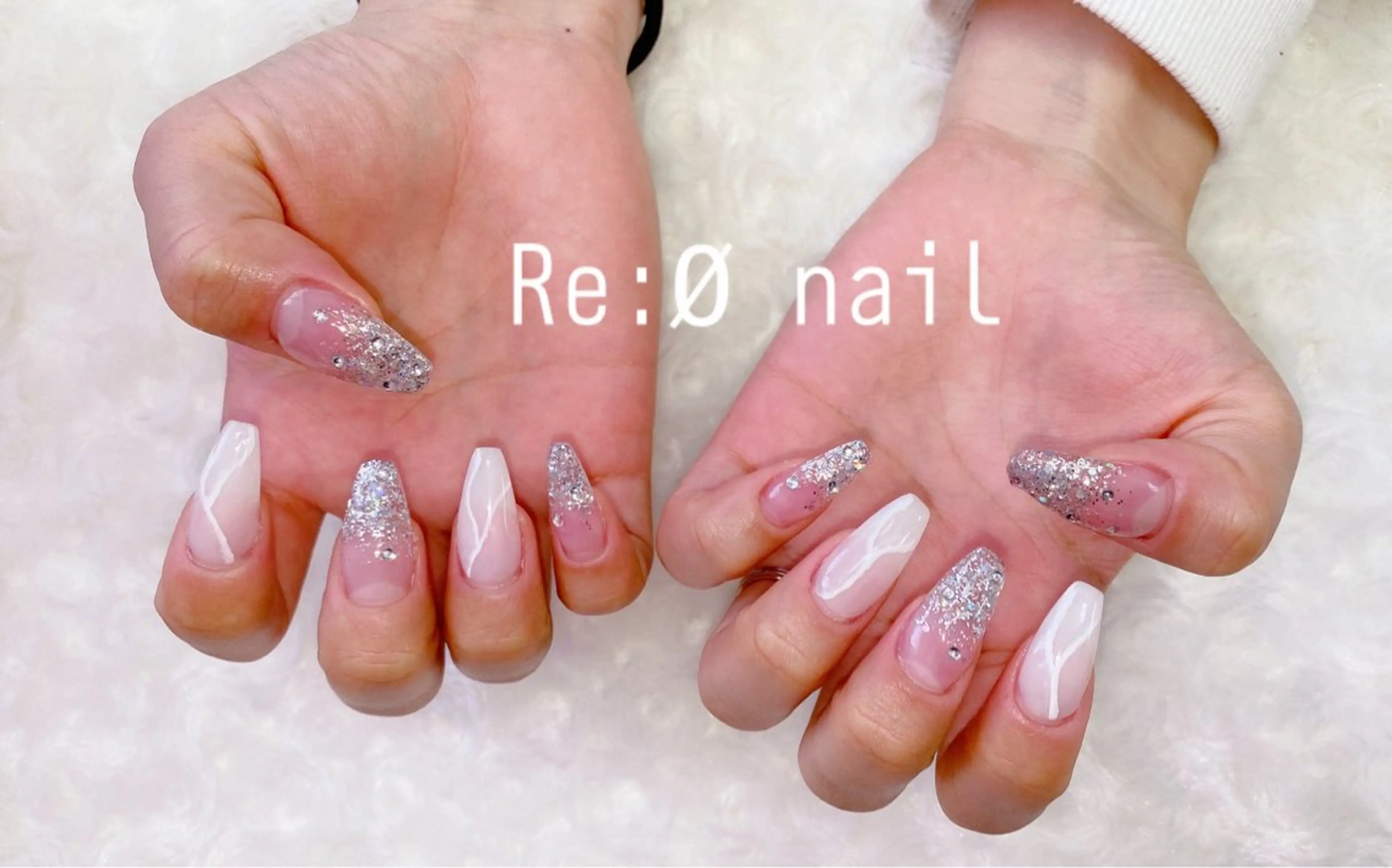 ネイル 大理石ネイル(マーブル) ハンドネイル Re:Ø nail 🩵TSUJIのネイルデザイン