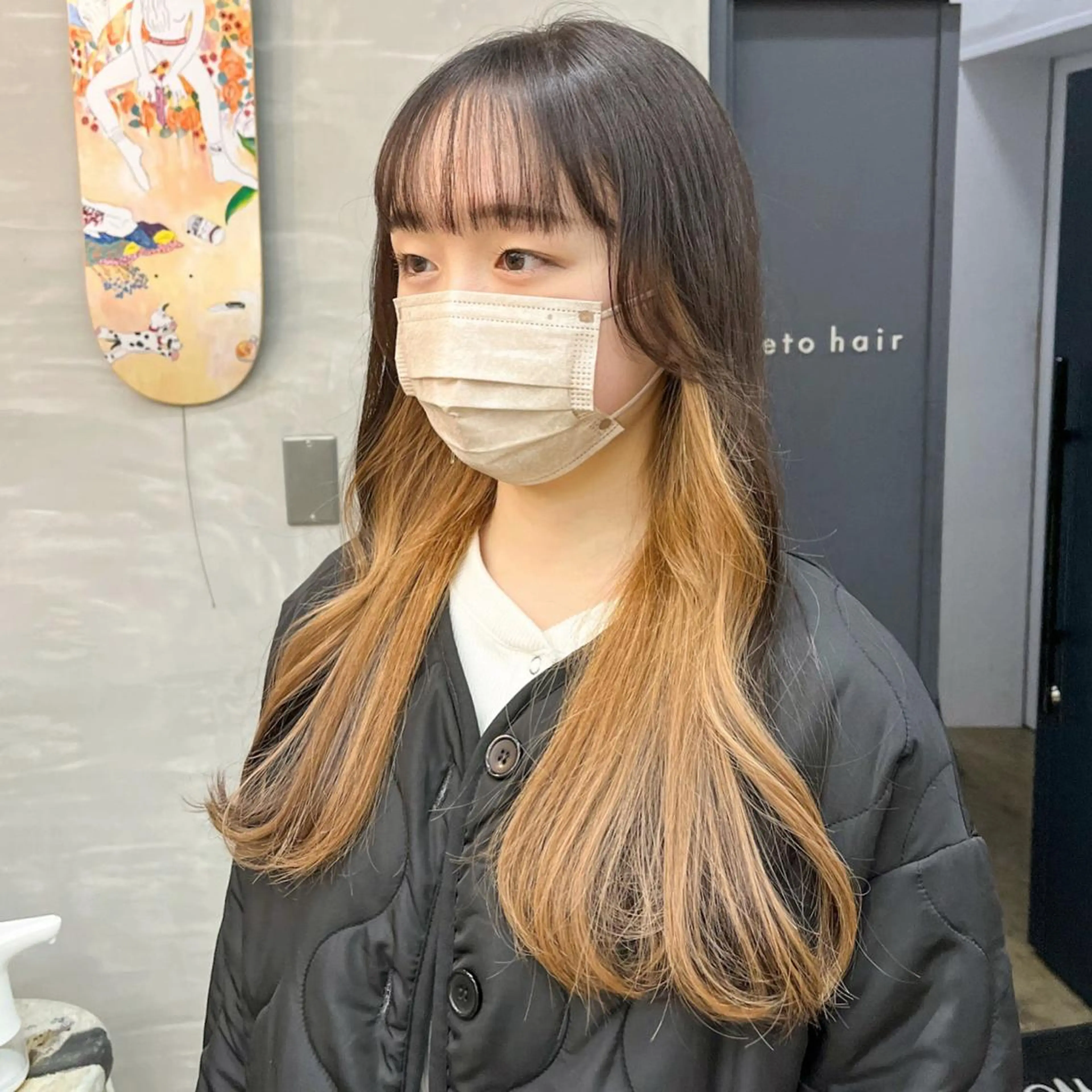 ロング カラー 顔周りカット 村田 春歌のヘアスタイル