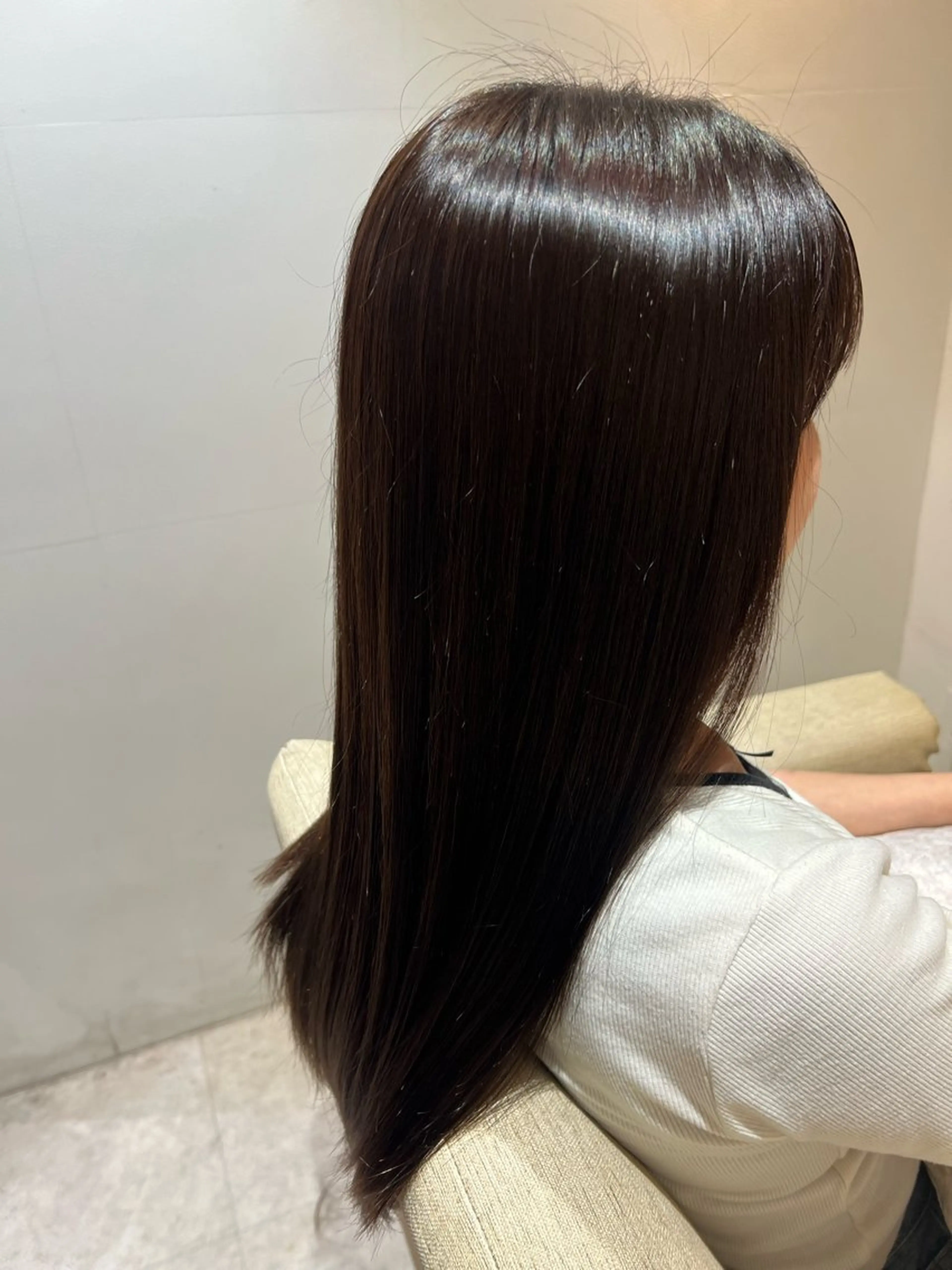 ロング パーマ 縮毛矯正 ブルームヘアデザイン かこ。のヘアスタイル