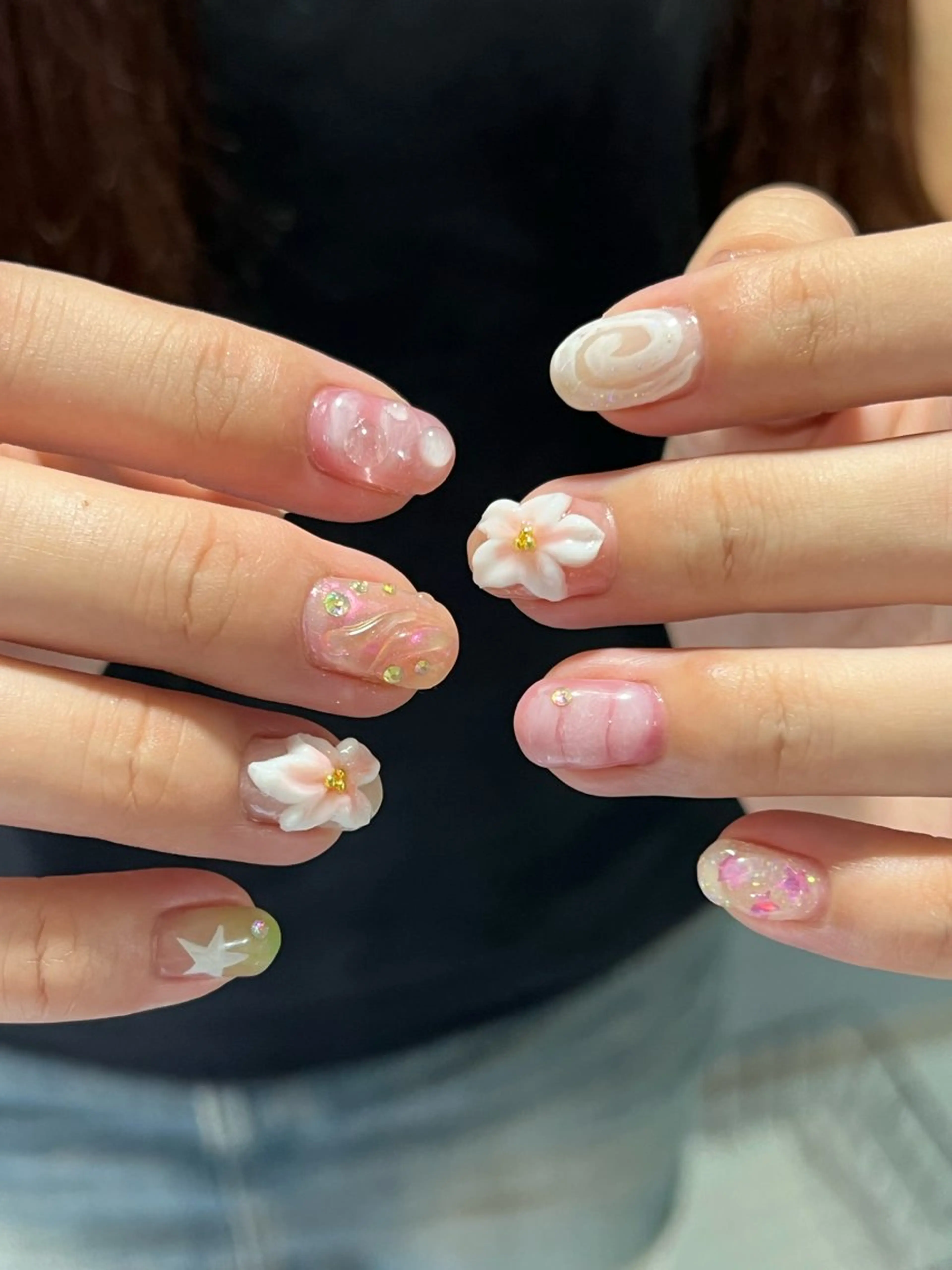 ネイル ハンドネイル Hata nail 🎀個性派ニュアンスのネイルデザイン