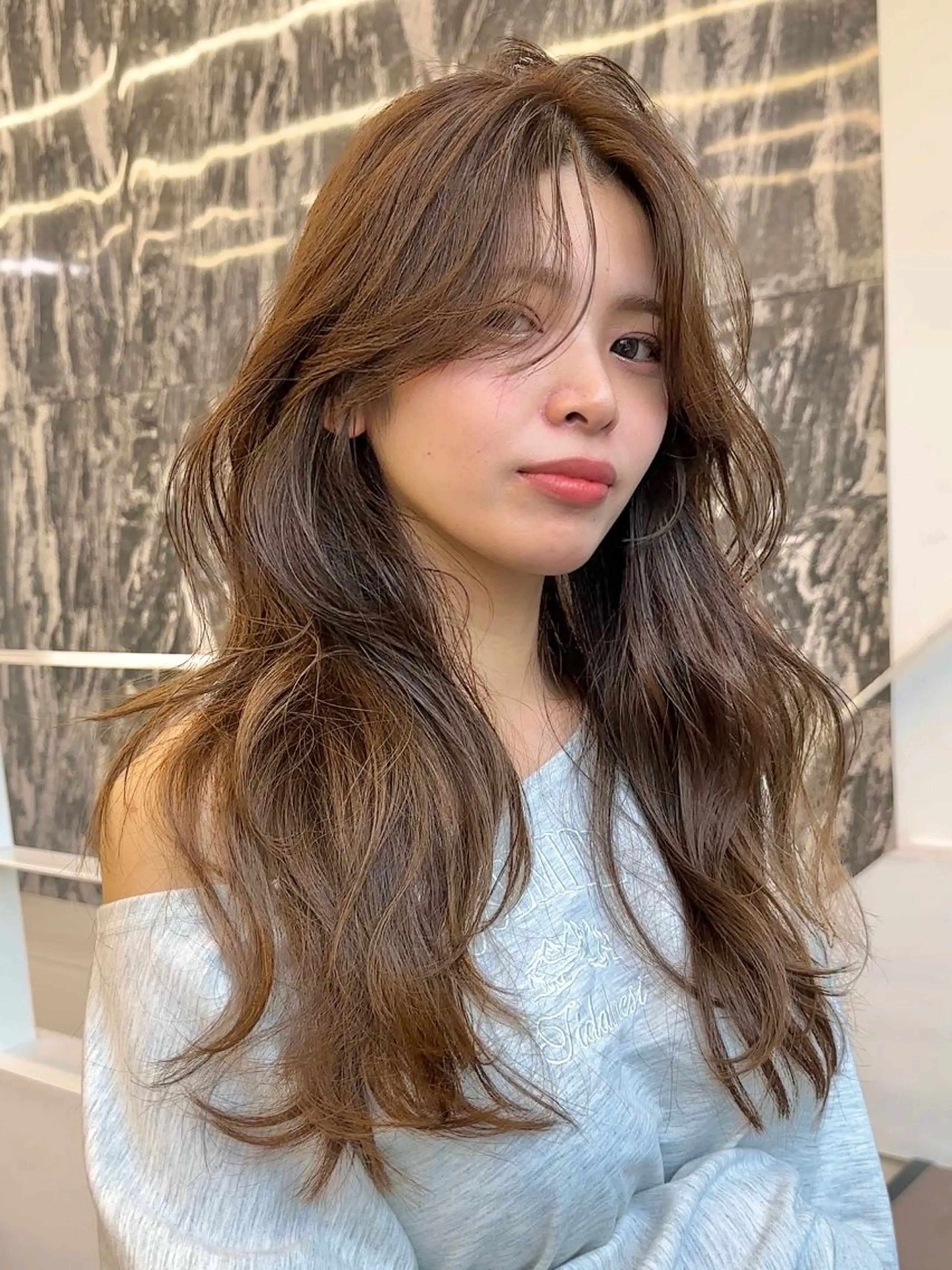 ロング カット ヘアカラー 🎀韓国ボブ/ハイト ーン/まりん🎀のヘアスタイル