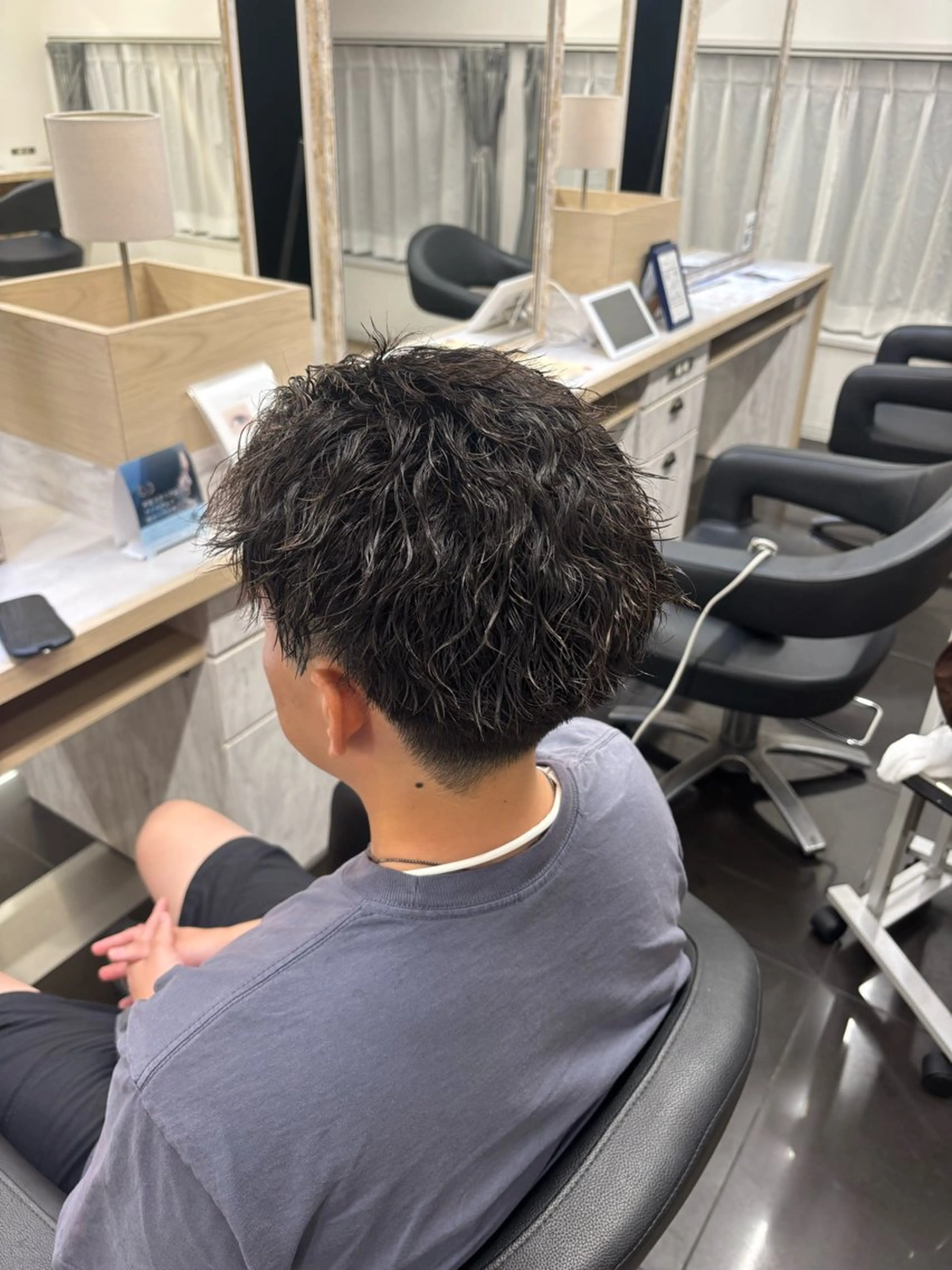 パーマ メンズ 梶山 愛夢のヘアスタイル