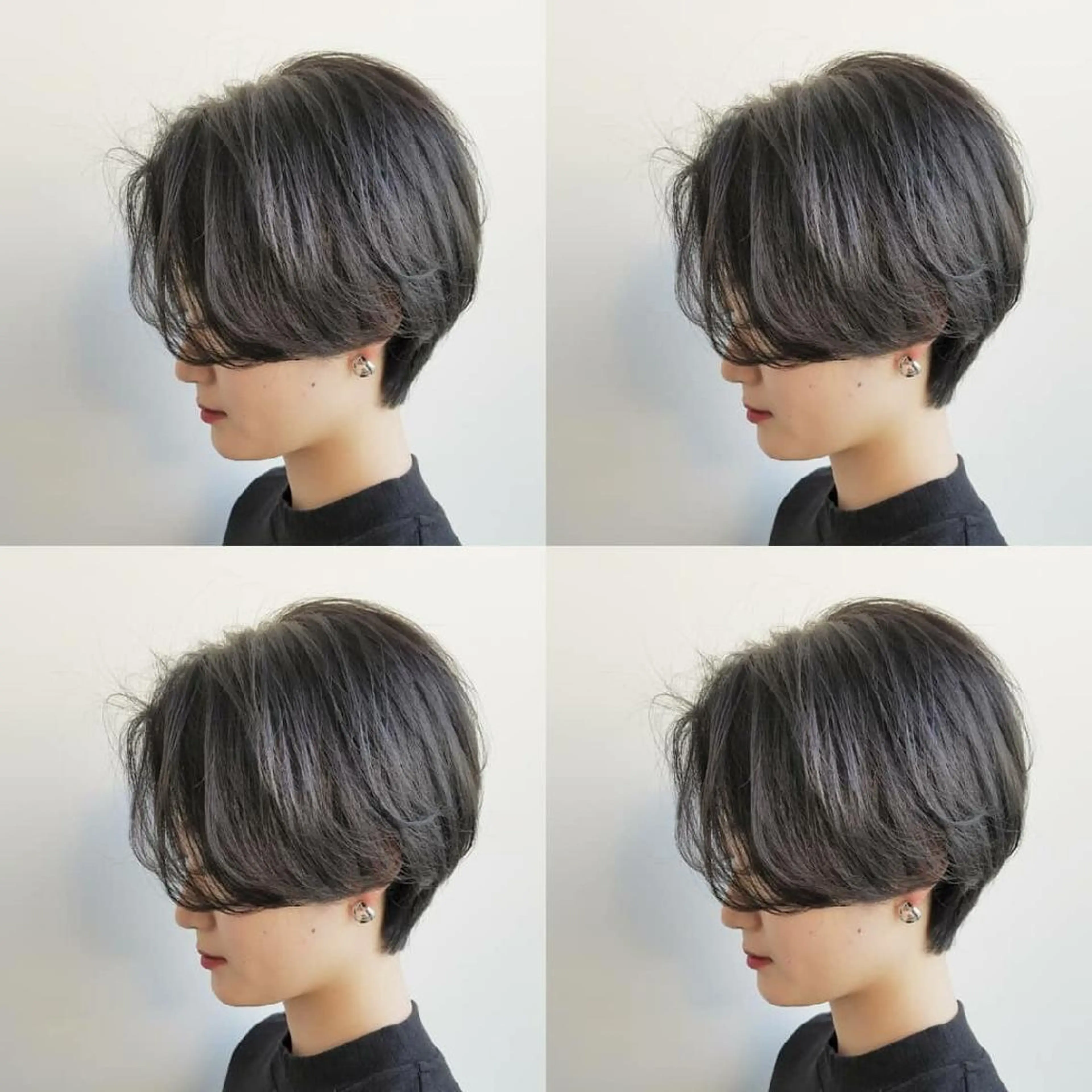ショート カラー パーマ ヘアアレンジ ショートヘア iplus✴ まつげ、眉毛、耳つぼのマツエク・マツパデザイン