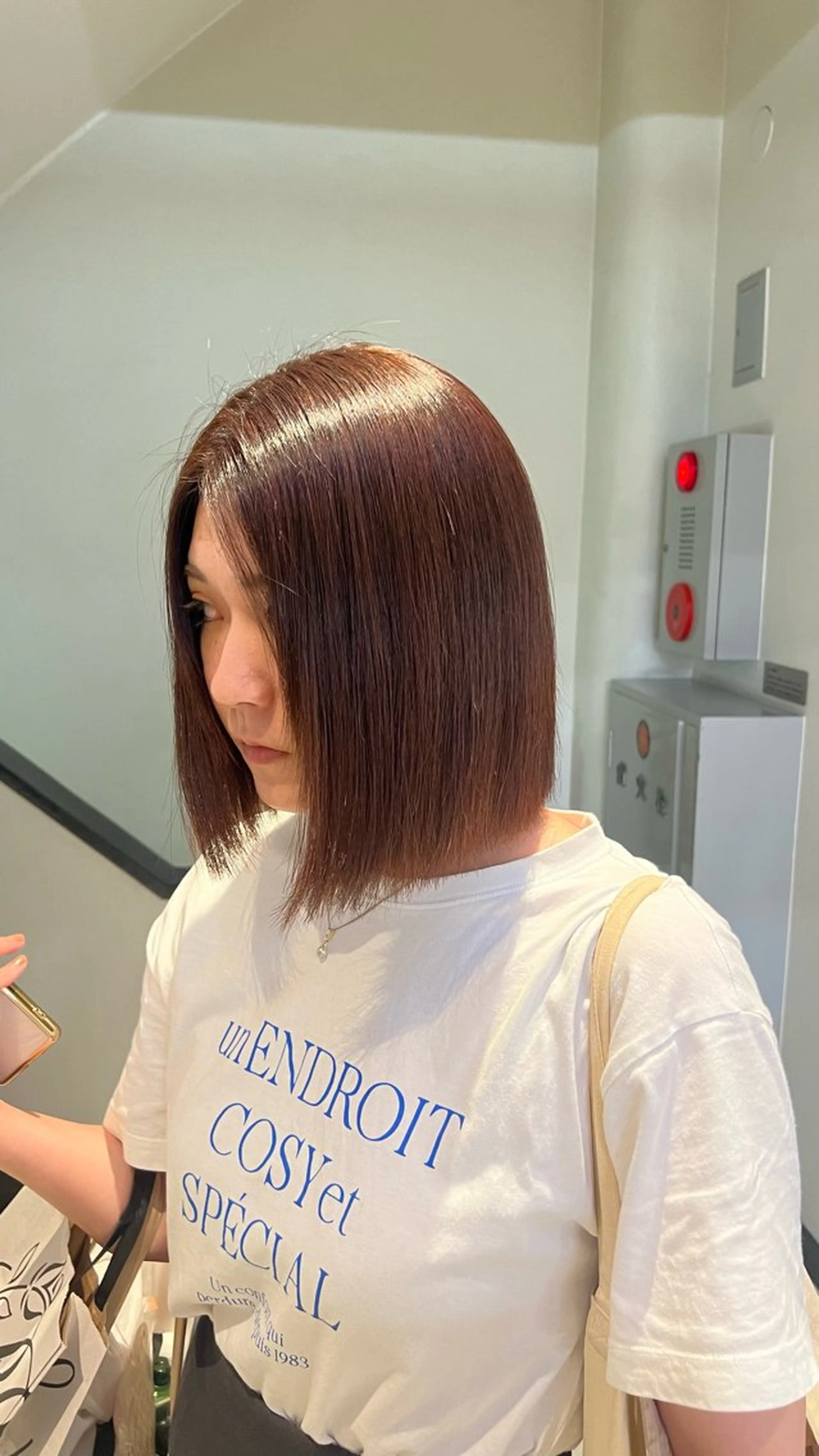 ショート 縮毛矯正 縮毛矯正 Garland 表参道所属・ミディアムレイヤー/ 艶カラー🎀　emiのヘアスタイル