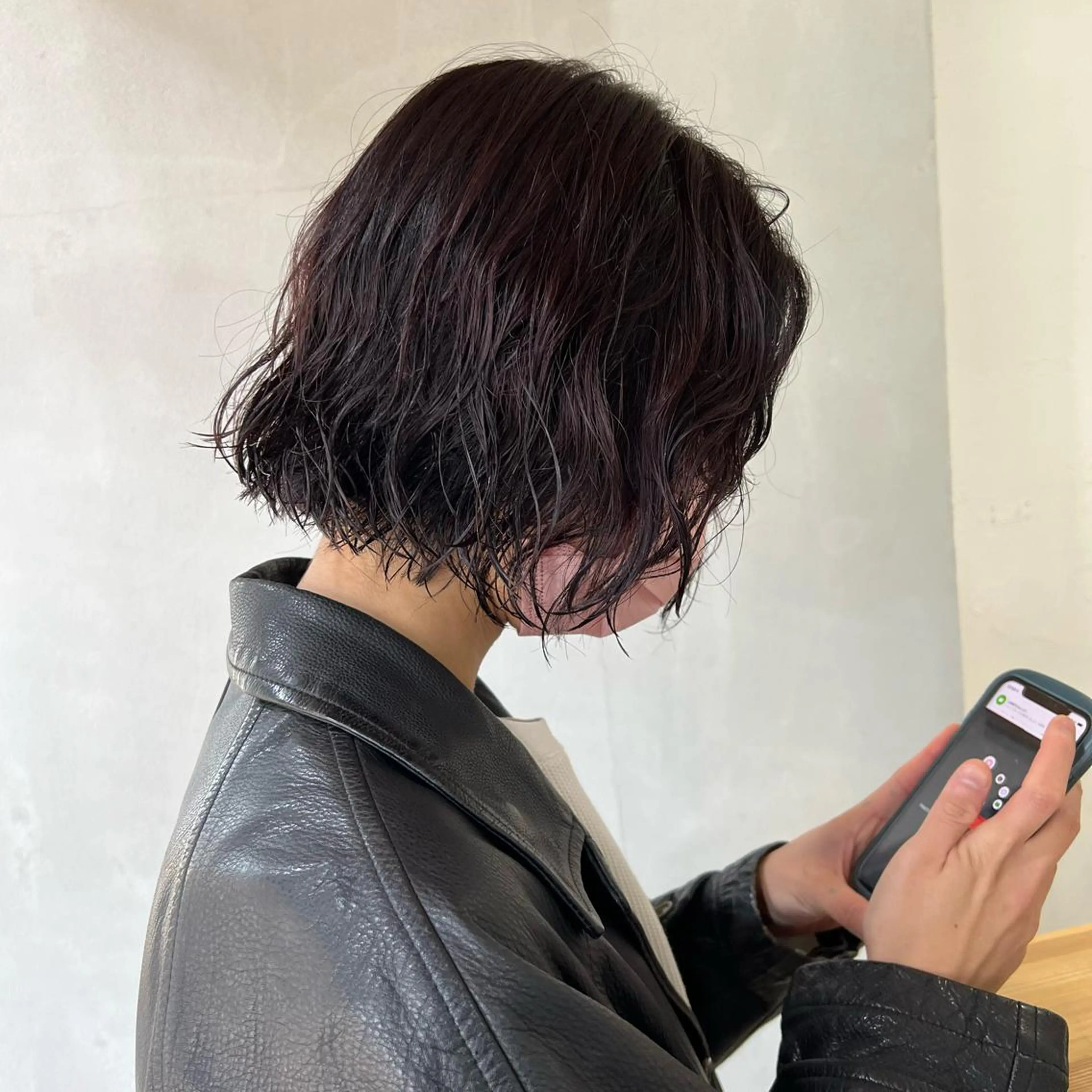 ショート カラー ボブ/パーマ ミヒラケイタのヘアスタイル