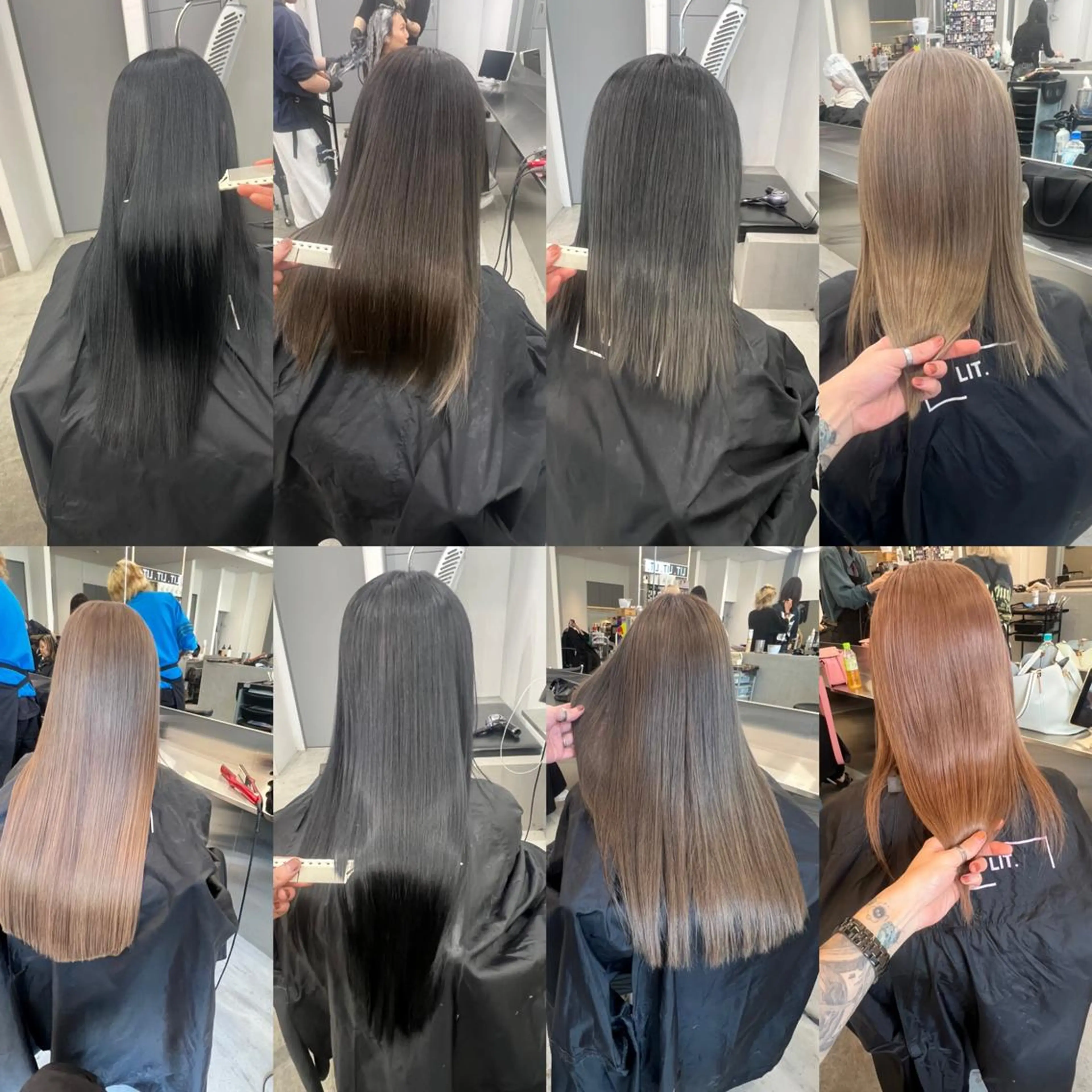 パーマ セミロング セミロングパーマ 髪質改善 韓国風ヘア レイヤーカット 縮毛矯正 艶髪／髪質改善🌱 市川ひなたのヘアスタイル