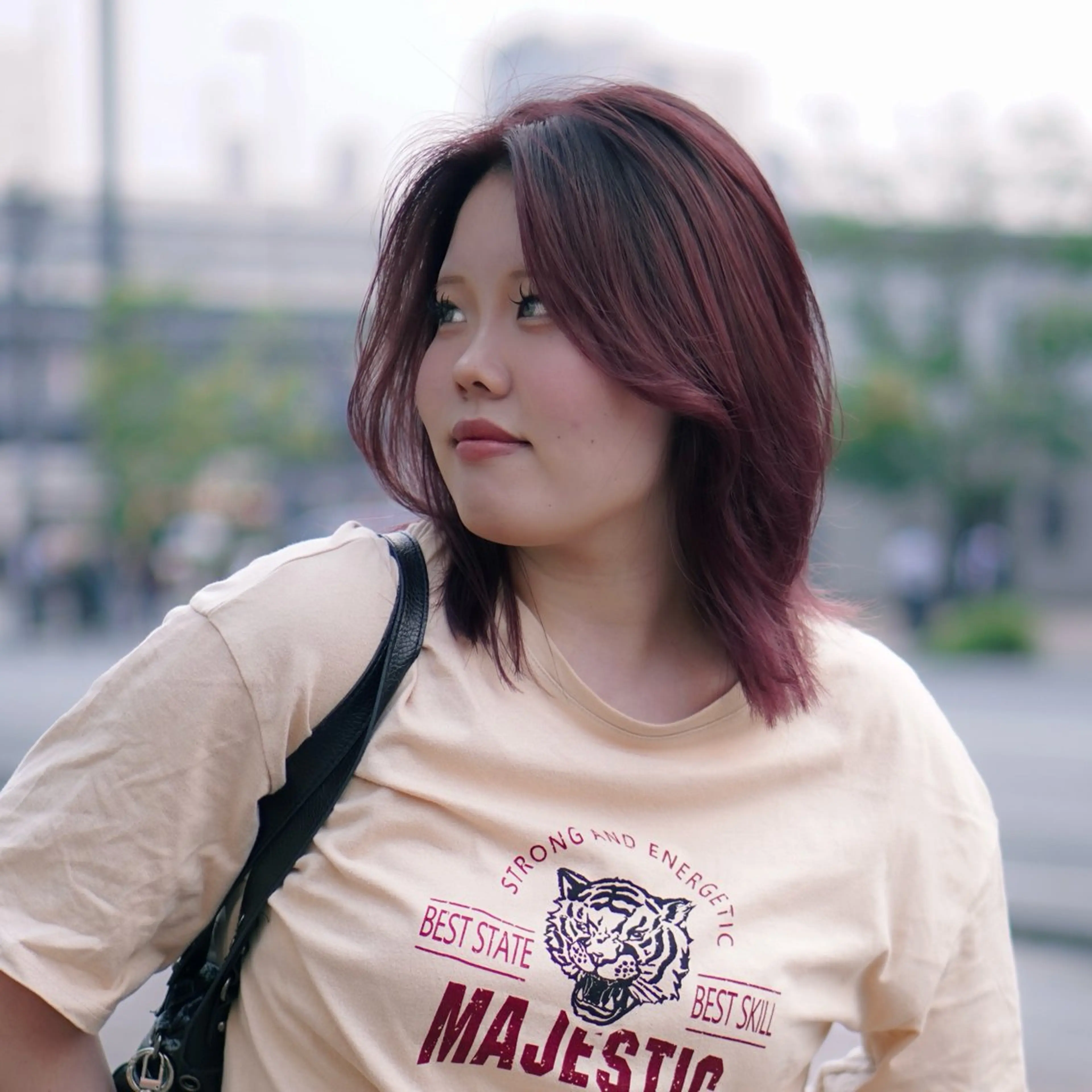 ミディアム カラー カット ヘアカラー 小顔レイヤー/ 透明感カラー/増田のヘアスタイル