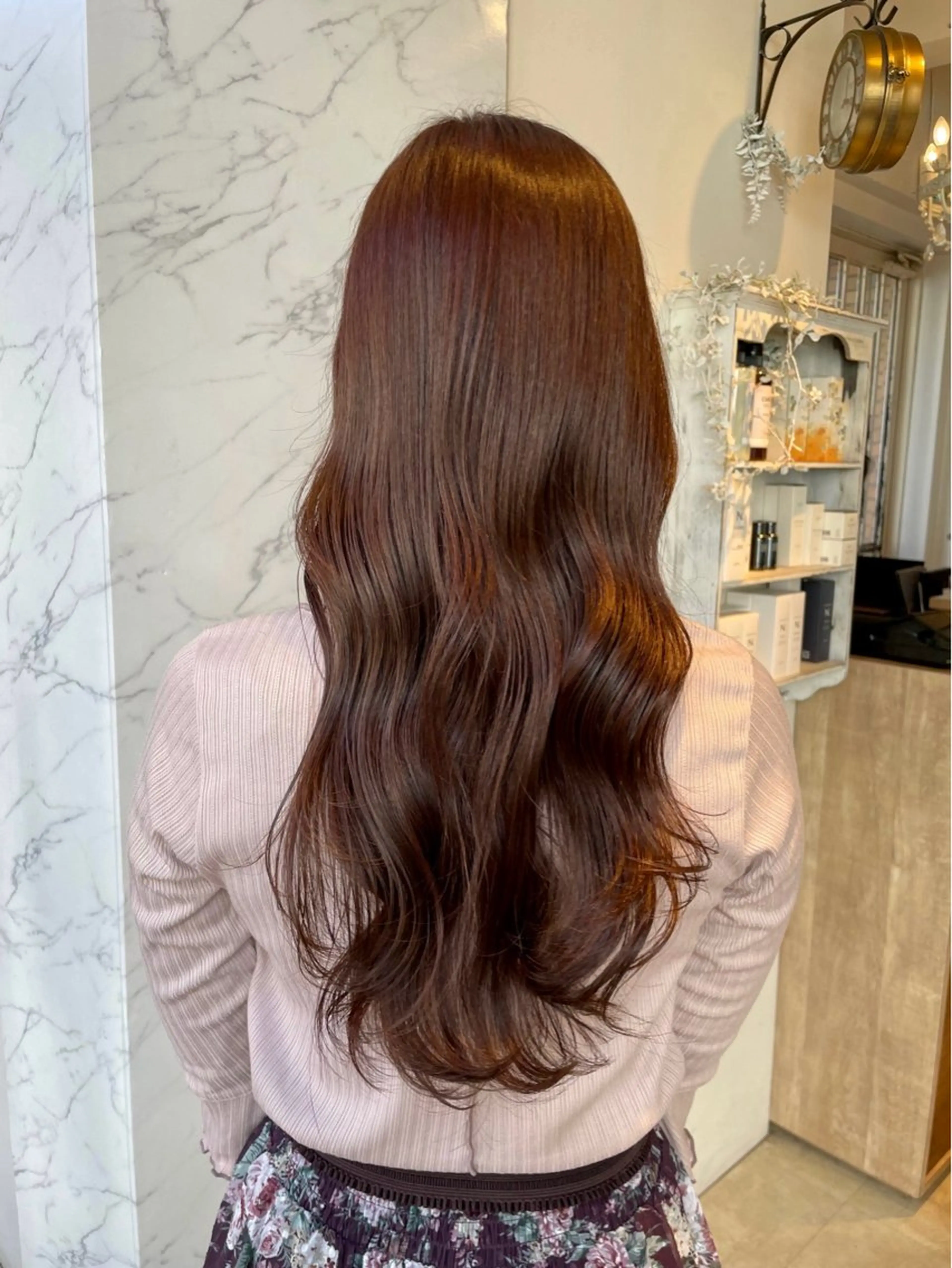 ロング カラー カット ヘアカラー トリートメント LOREN    jiyugaoka所属・山本美月🐻艶カラー ♥️暖色カラーのヘアスタイル