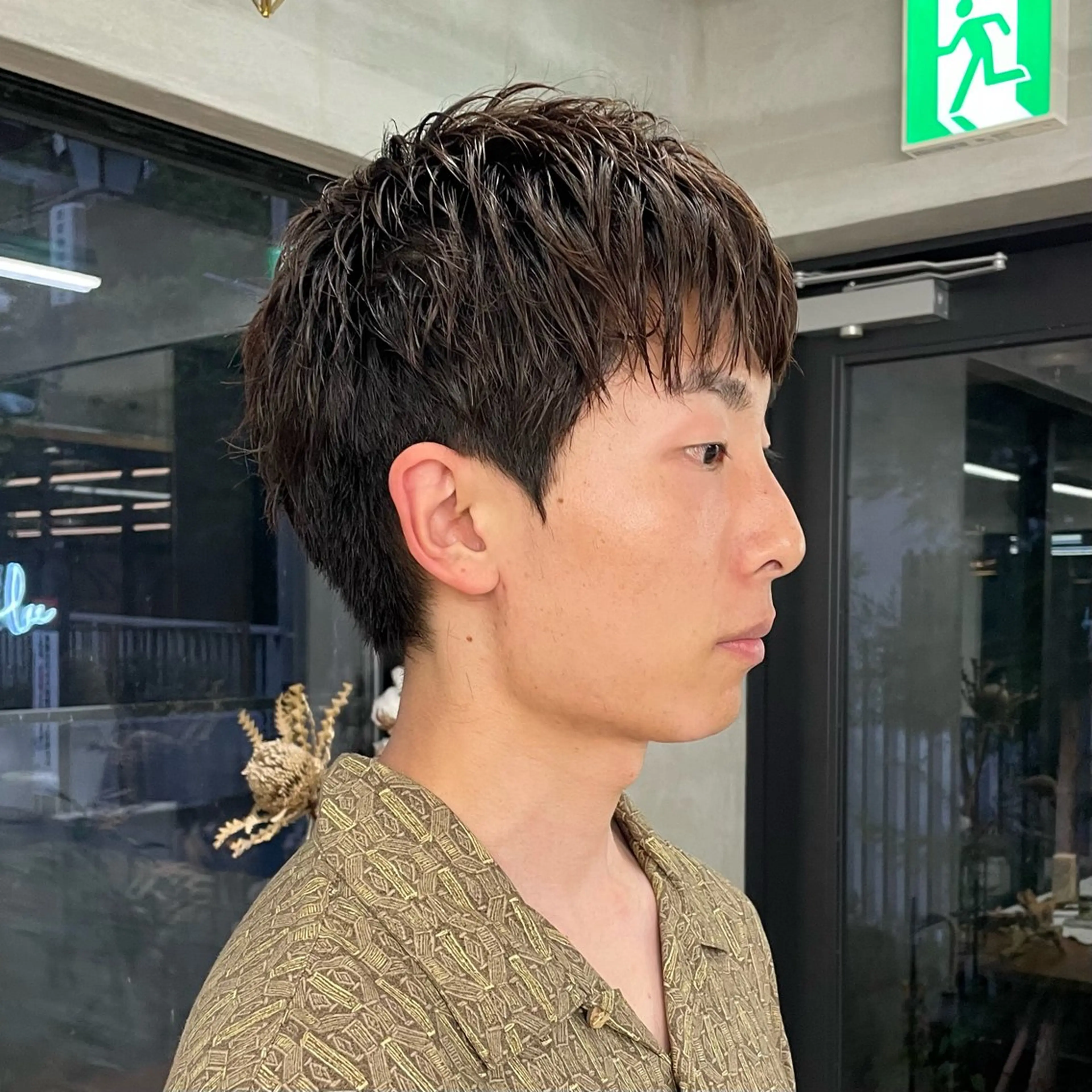 カラー メンズ スパイキーショート ブラウンカラー レッドカラー 【メンズ特化】 イマダナツミのヘアスタイル