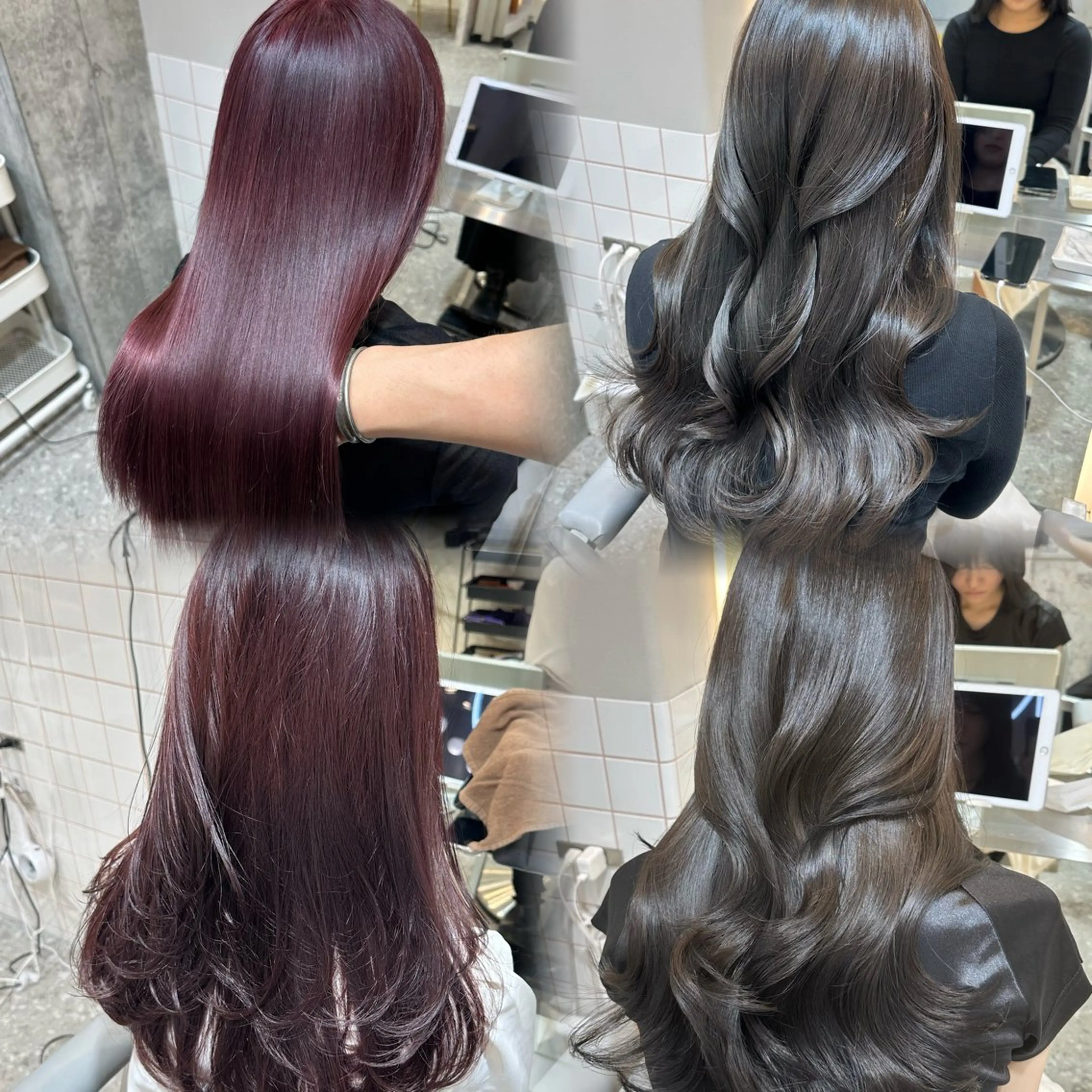 セミロング カラー カット ヘアカラー トリートメント 新宿/韓国レイヤー 髪質改善カラー/角所のヘアスタイル