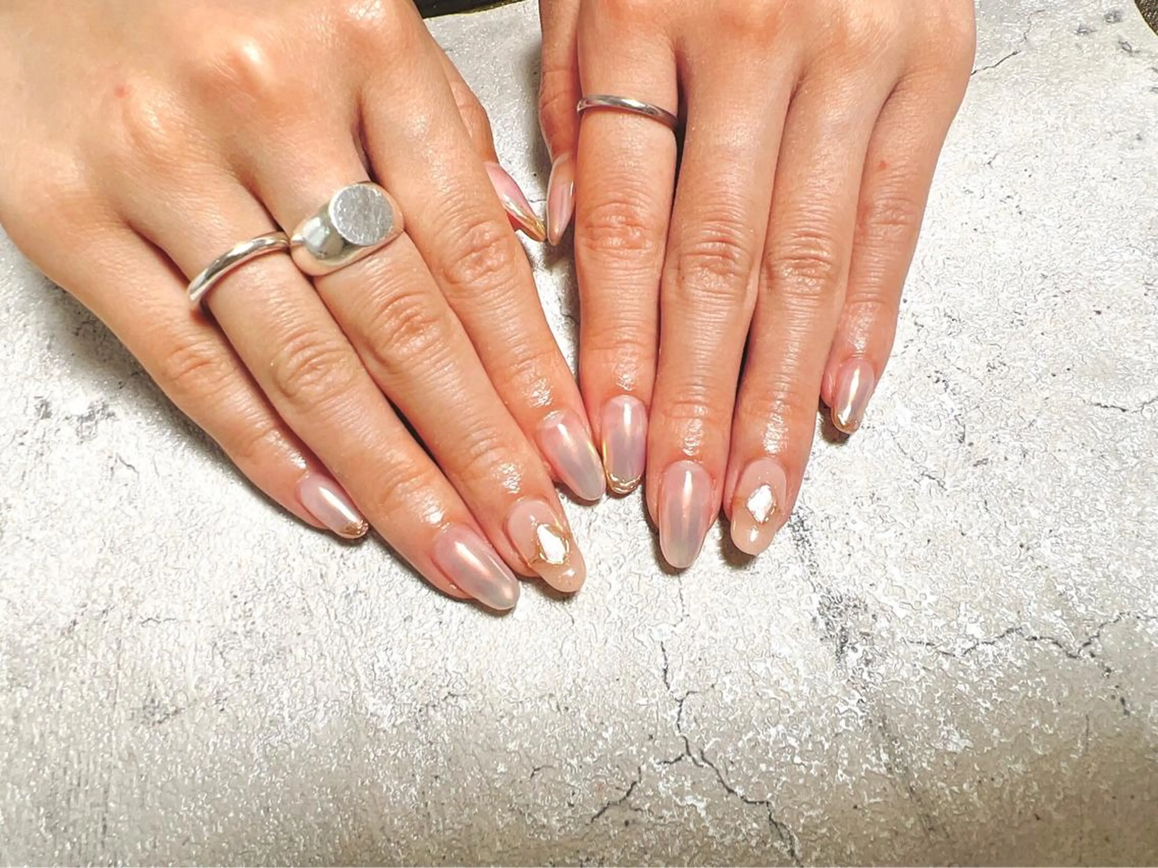 ネイル オーロラネイル キラキラネイル ハンドネイル kiki nail 二子玉川のネイルデザイン