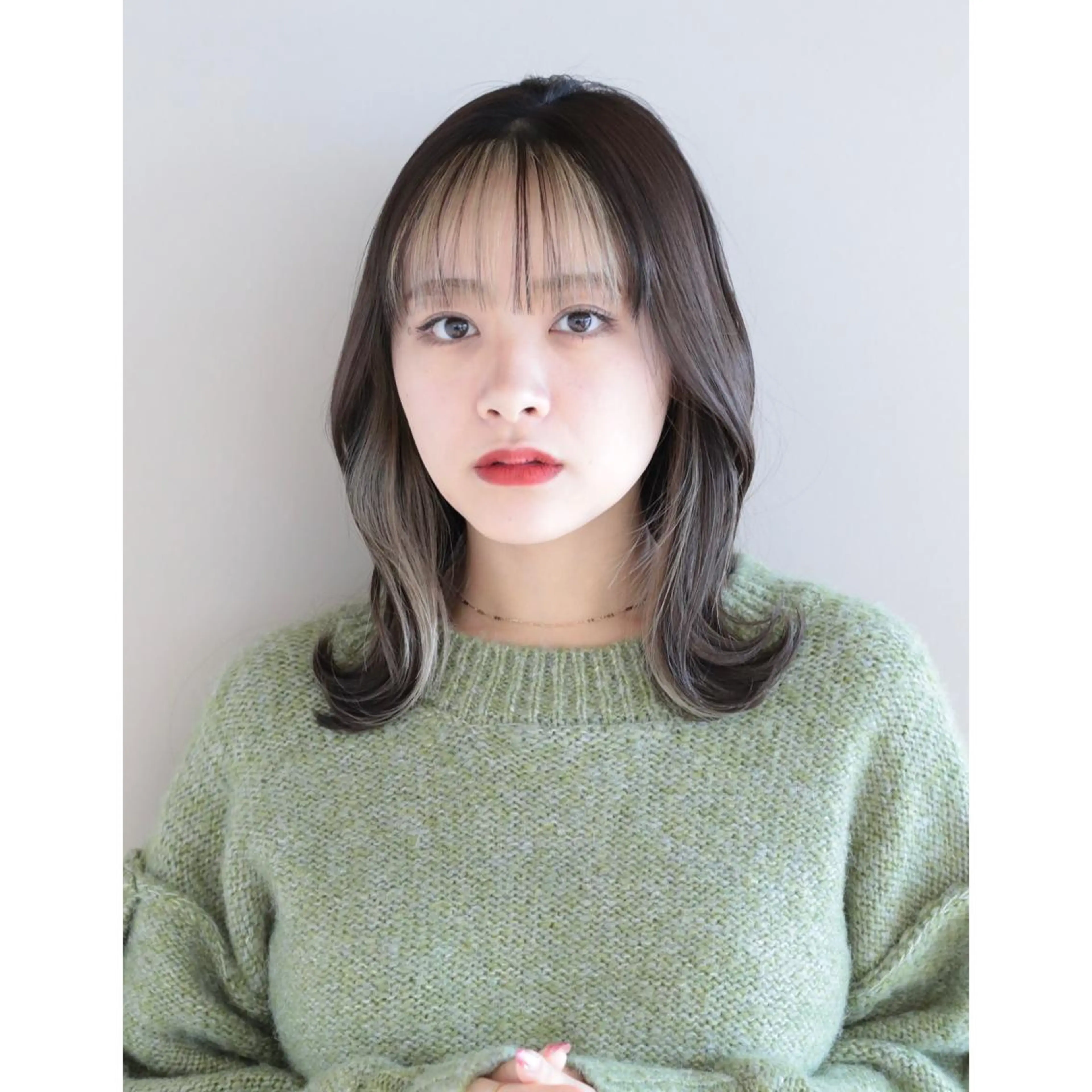 セミロング カラー キッズ くびれヘア 顔周りカット カット トリートメント 🍼顔周りカット/ レイヤー/小川華奈のヘアスタイル