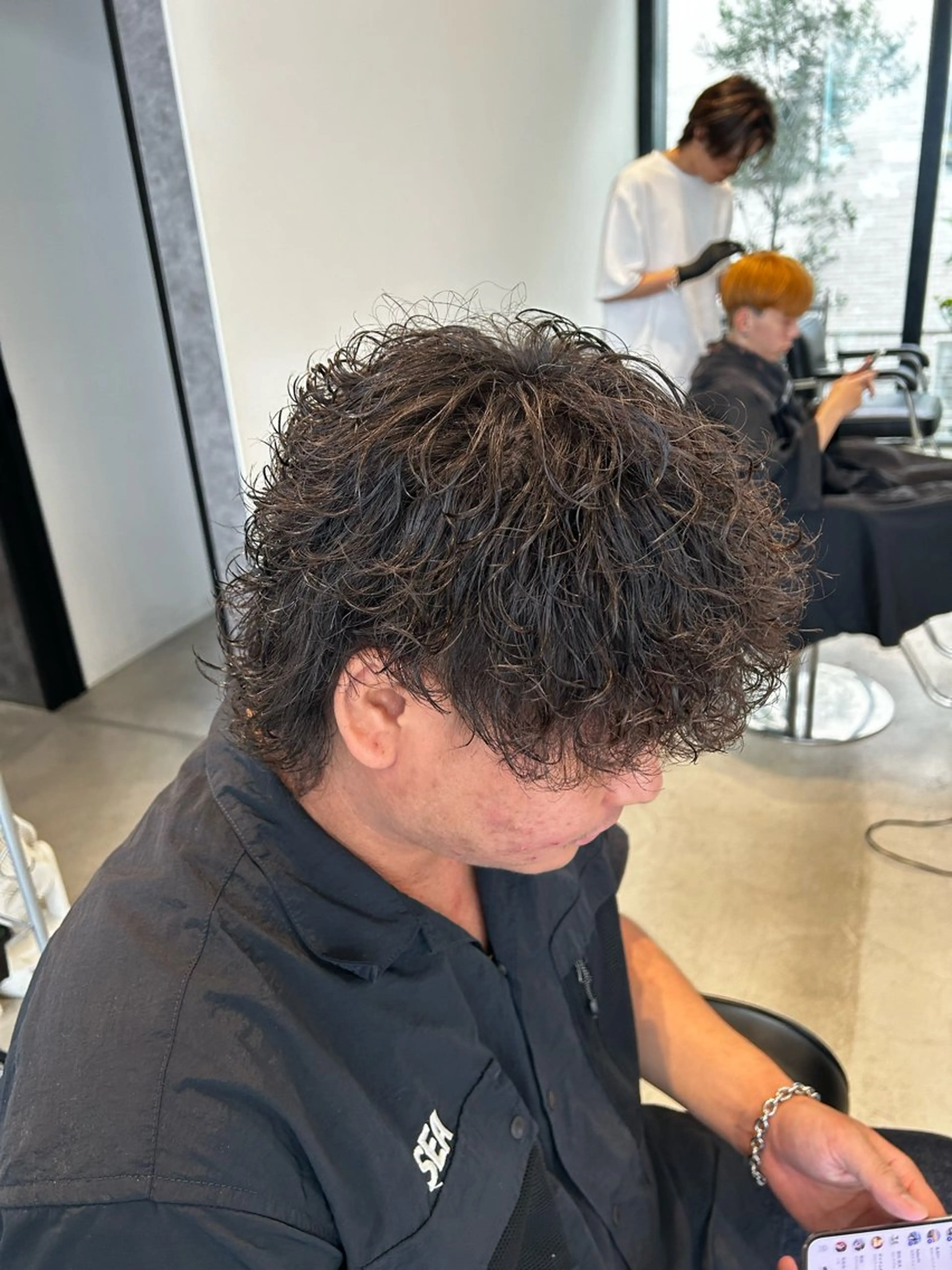 ショート メンズ メンズパーマ 波巻きパーマ メンズウルフカット ウルフカット カット パーマ Men's BUCK所属・メンズの圧倒的技術 /玉城　吹武稀のヘアスタイル