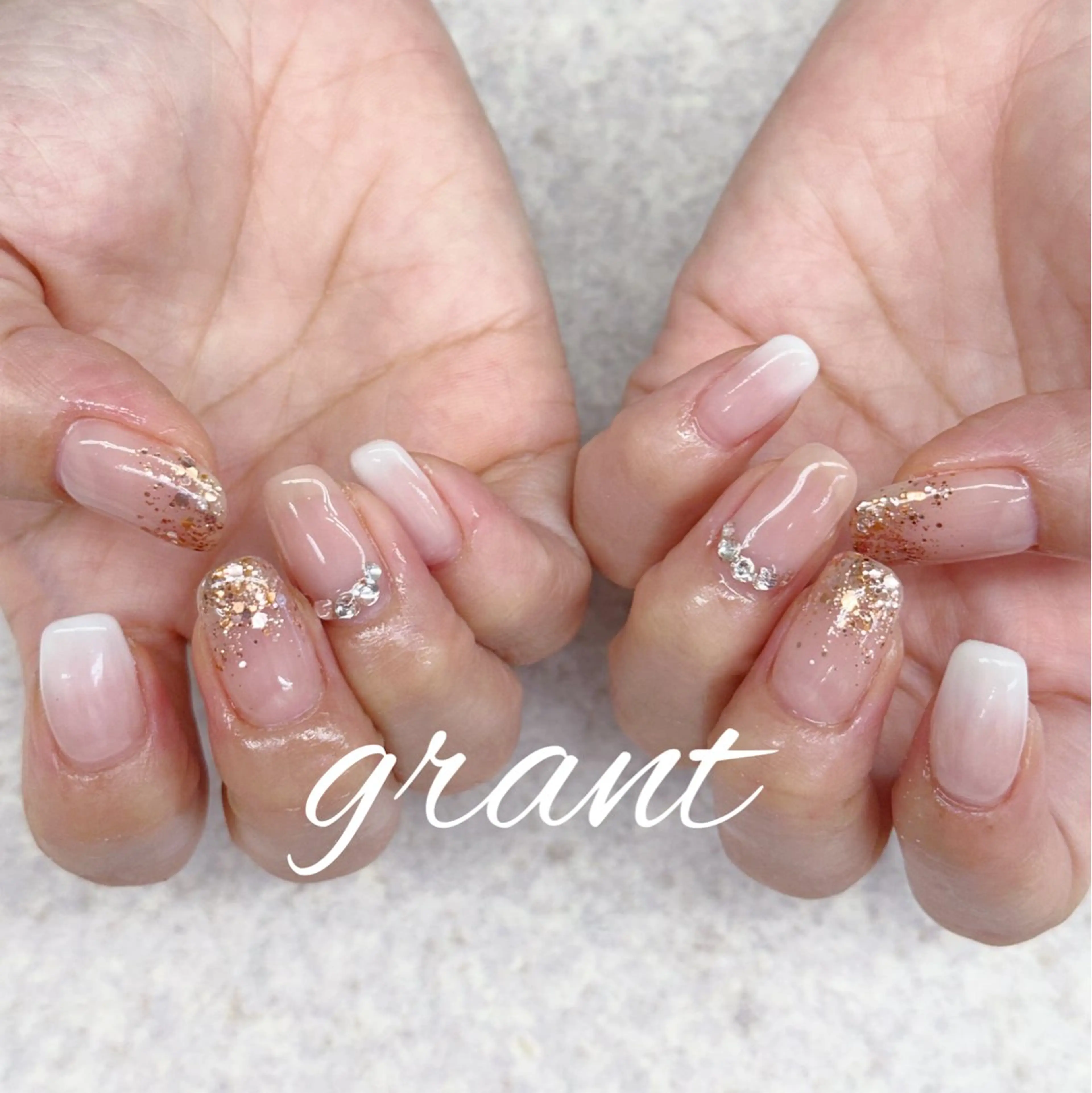 ネイル グラデーション オフィスネイル ハンドネイル nail salon grant所属・nailsalon grantのネイルデザイン