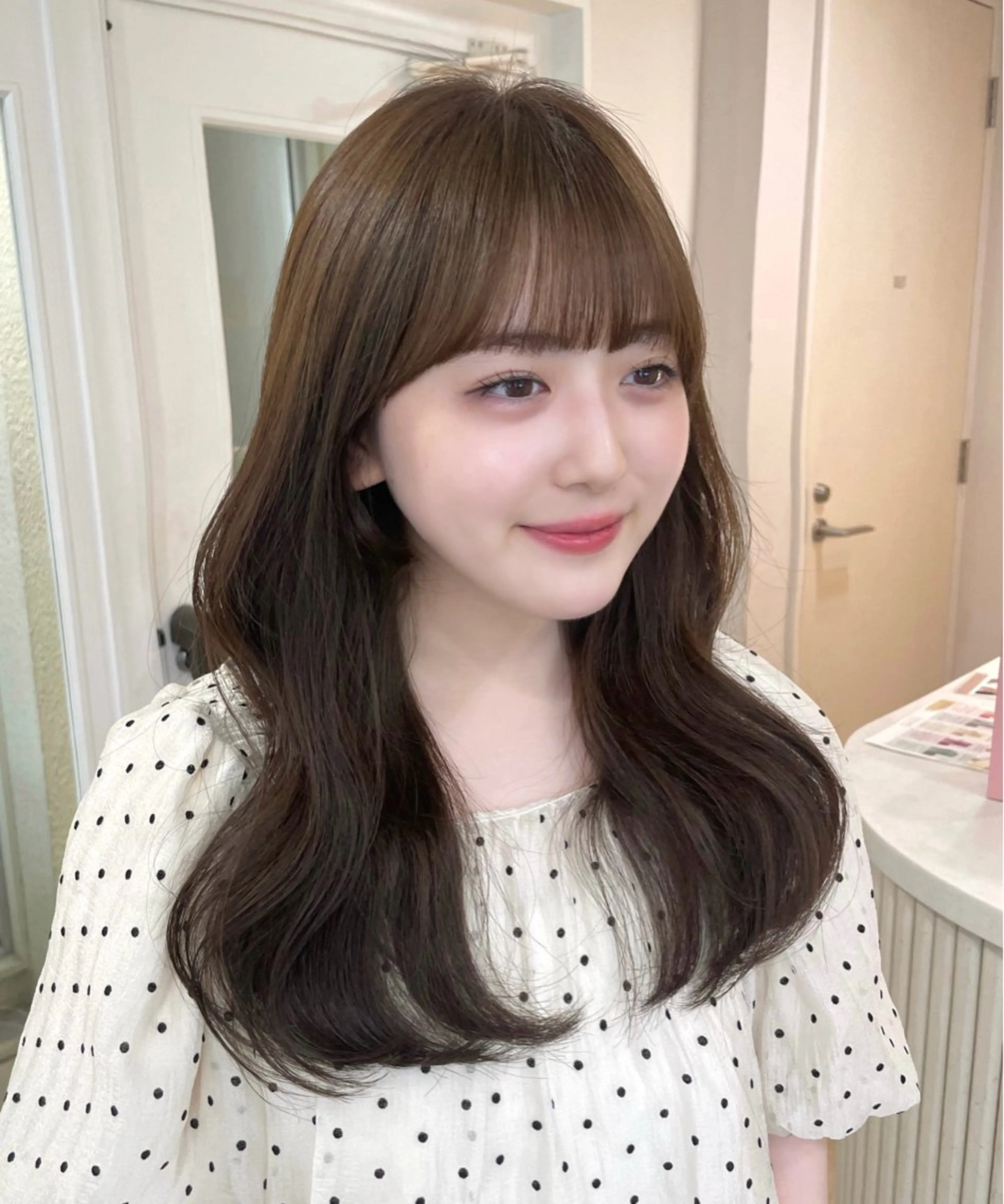 セミロング ボブ 顔周りカット 韓国風ヘア レイヤーカット 🍑韓国girly Saaya🍑🪄のヘアスタイル