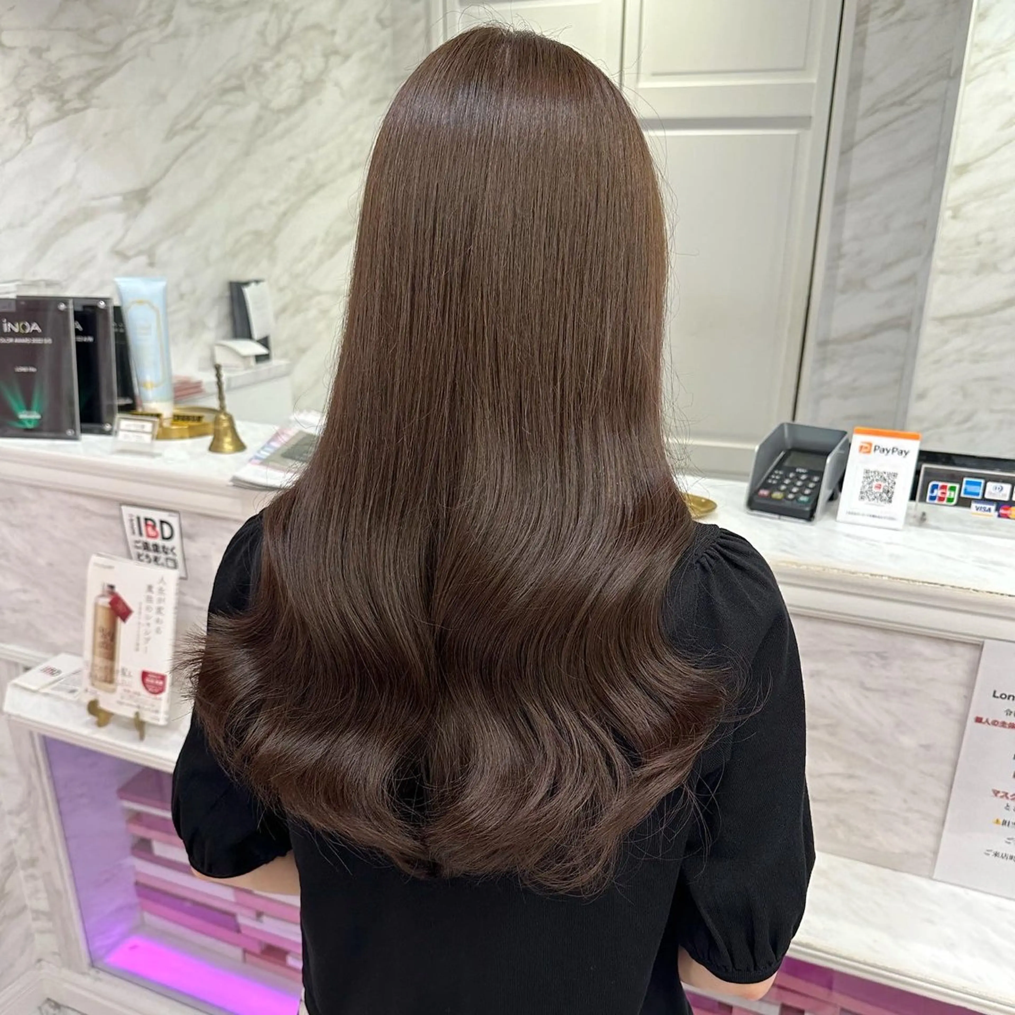 ロング カット ヘアカラー トリートメント 💖レイヤー×美髪 💖momoのヘアスタイル