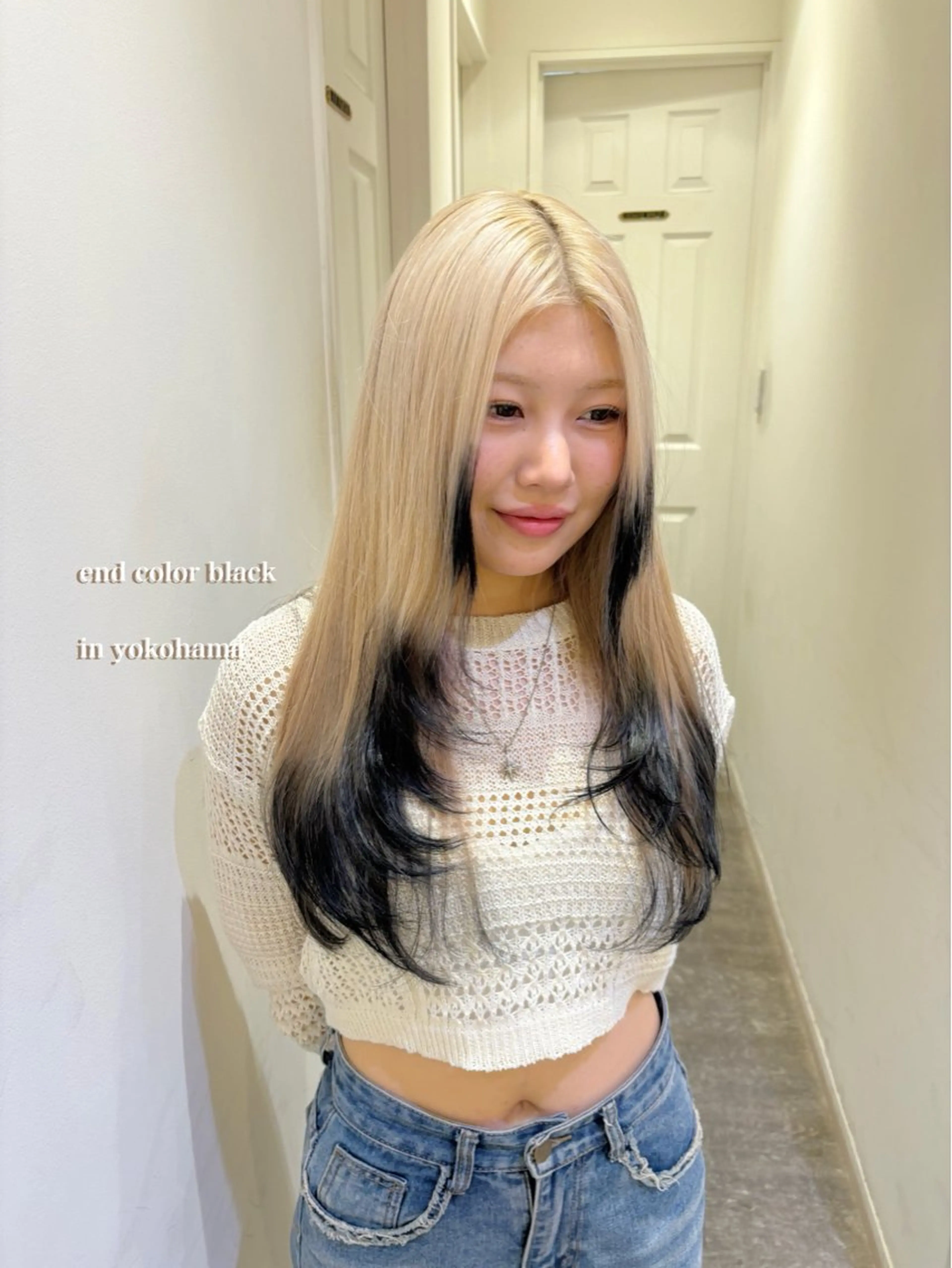 ロング カラー ベージュカラー デザインカラー ホワイトベージュ レイヤーカット ヘアカラー エクステ/ハイトーン 🐏☁️miminaのヘアスタイル