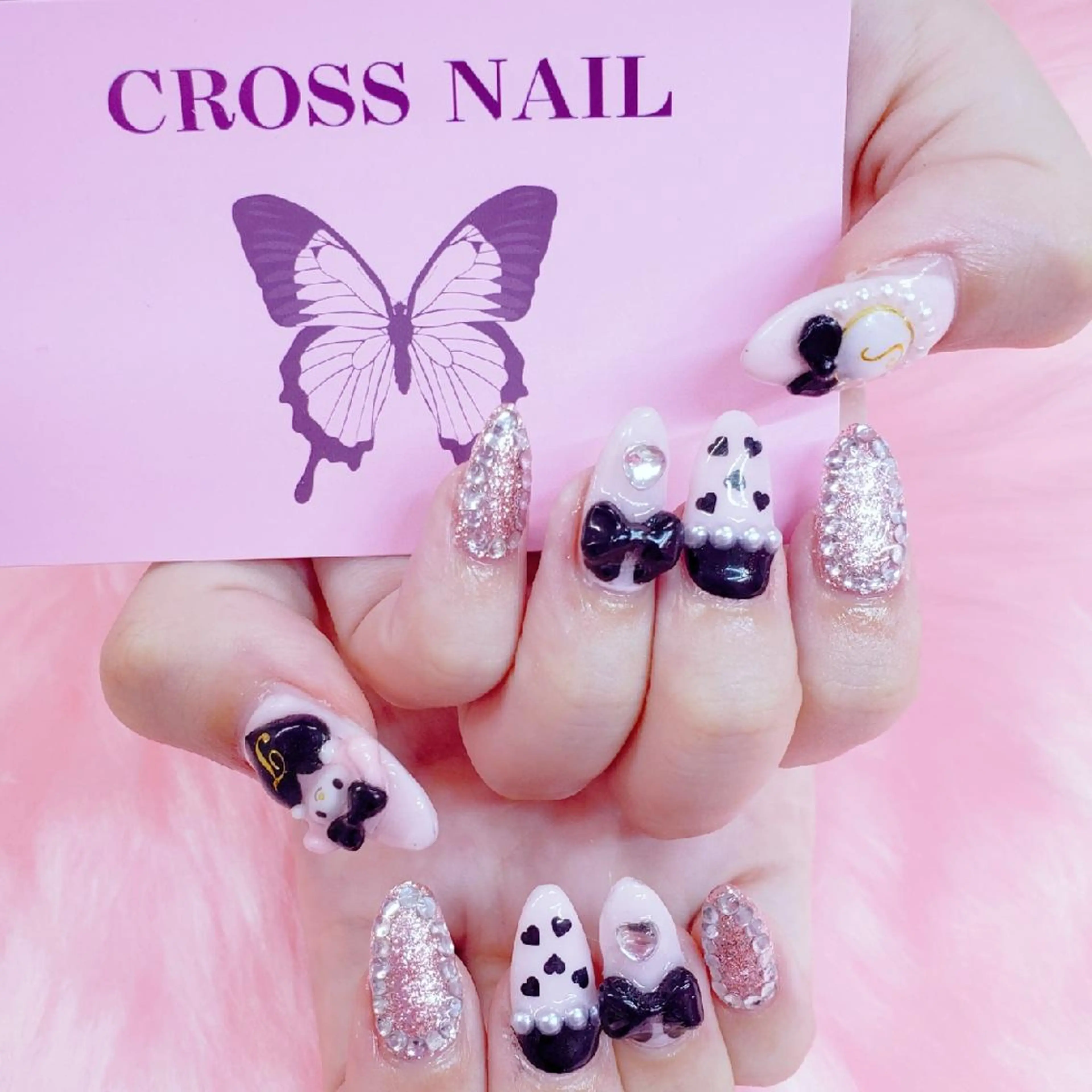 ネイル 長さ出し 氷ネイル・うるうるネイル 韓国ネイル ネイルチップ CROSS SALON/Lazy所属・CROSS  クロス　のネイルデザイン