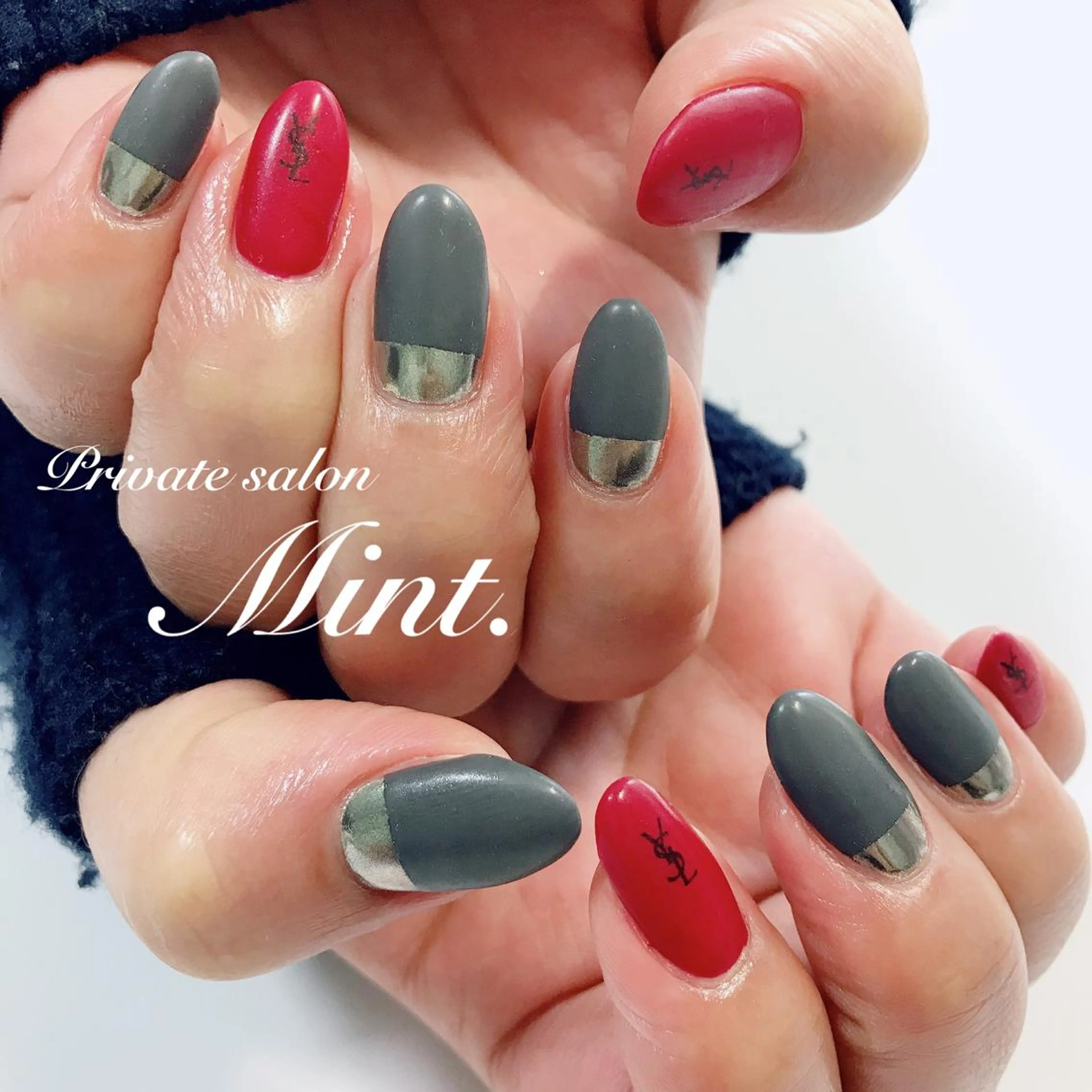 ミディアム ネイル ジェルネイル ハンドネイル Mint. nailのネイルデザイン