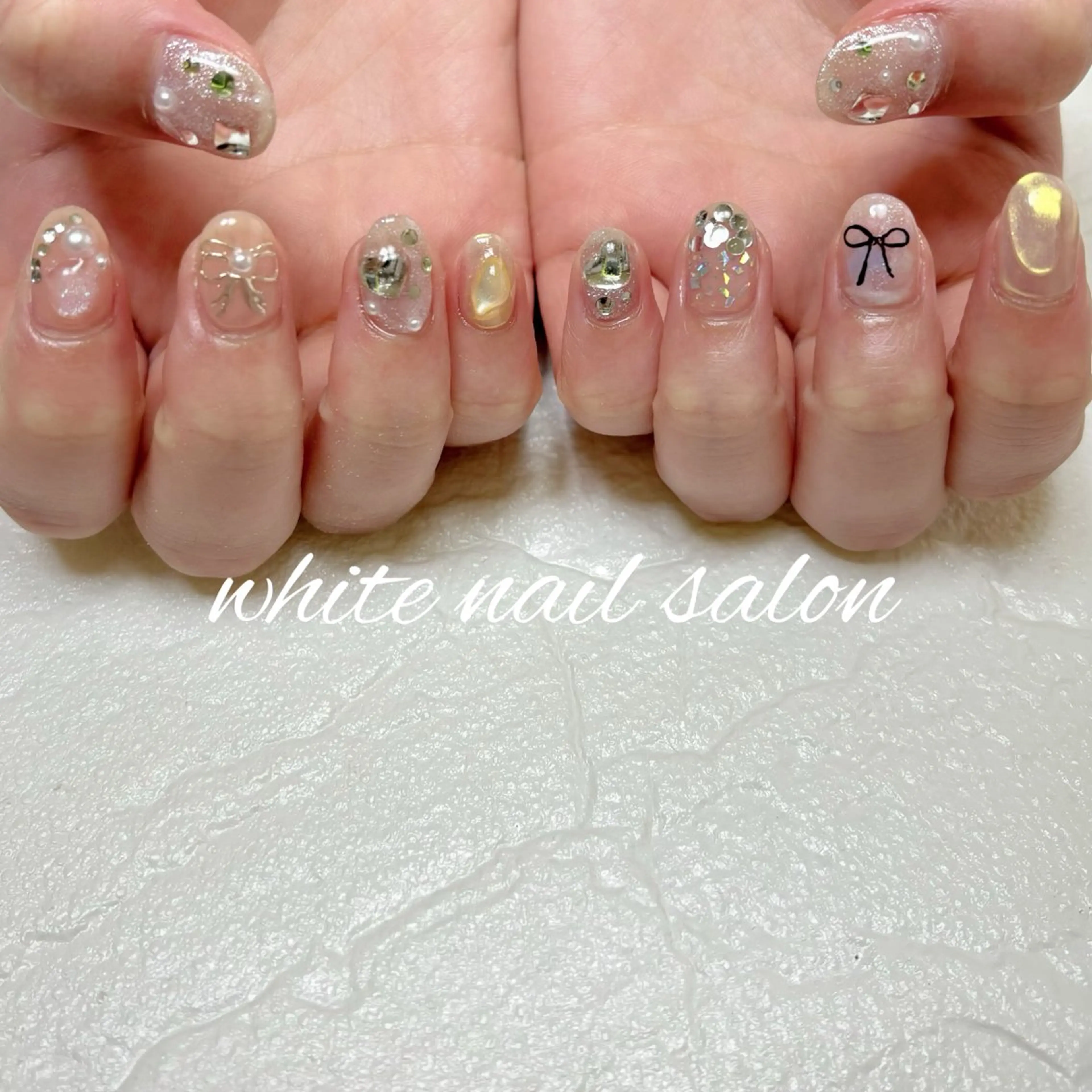ネイル 持ち込み ハンドネイル white nail salonのネイルデザイン