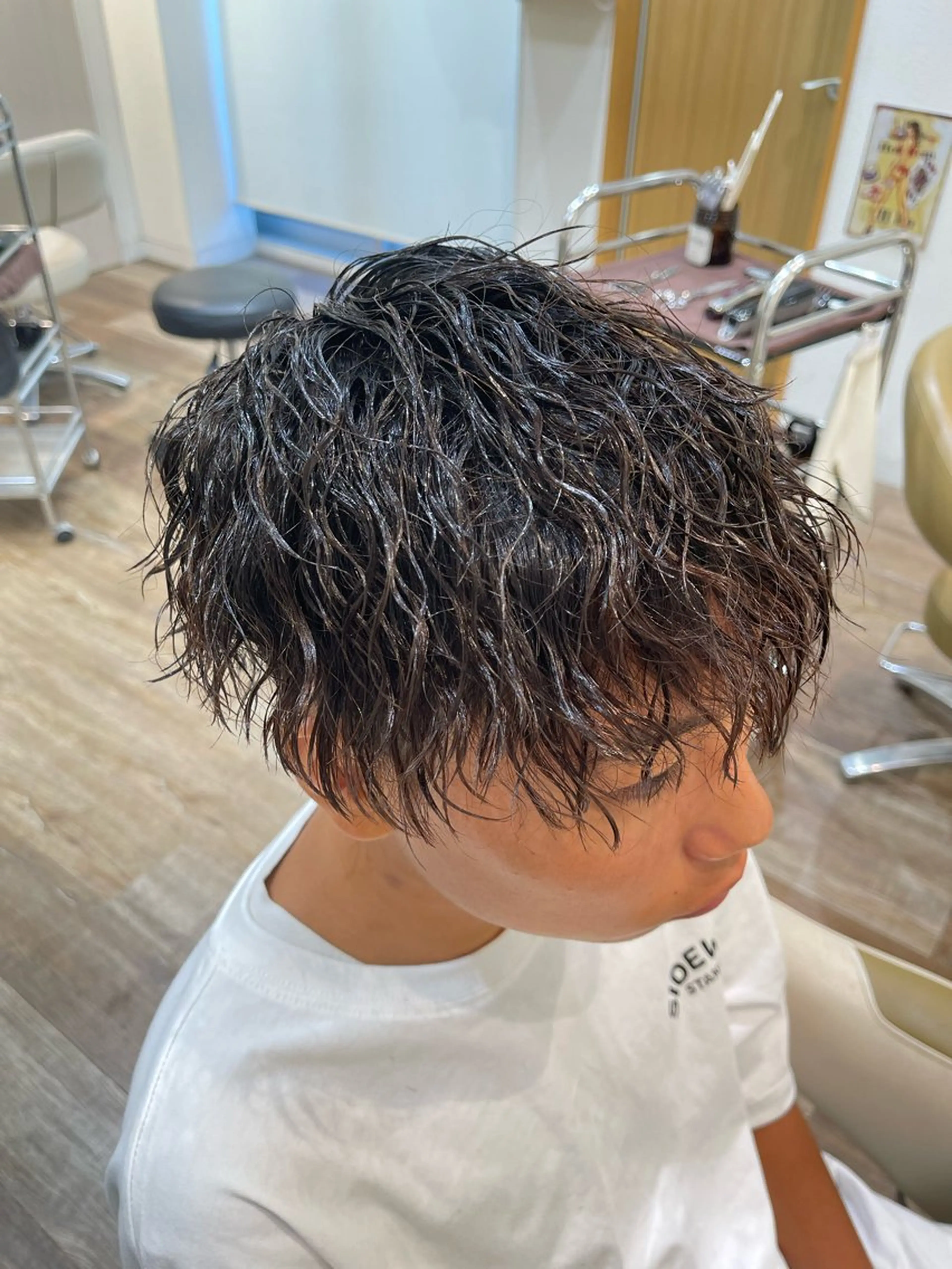 ショート パーマ メンズ カット パーマ メンズパーマ 北原寿樹のヘアスタイル