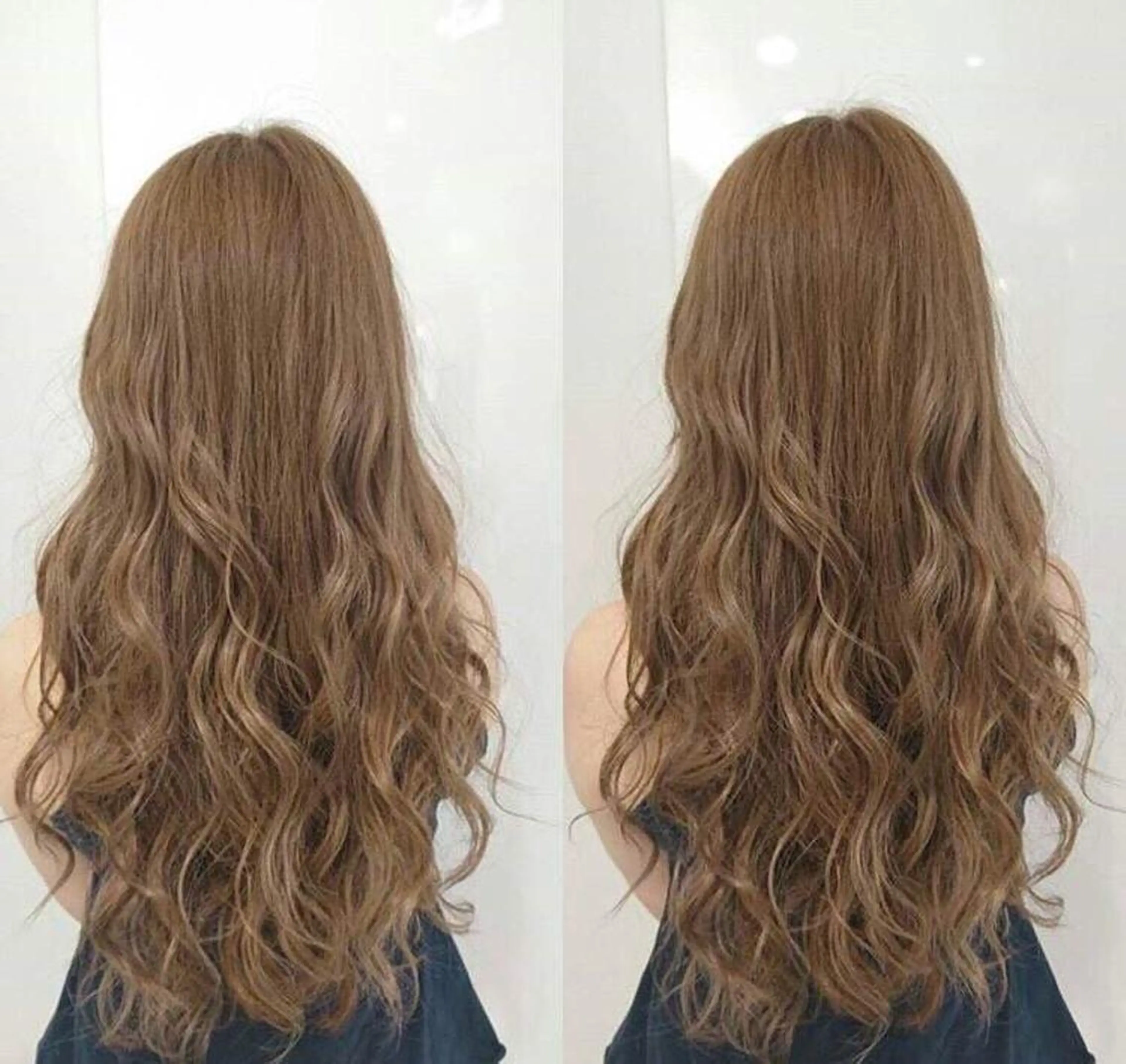 ロング カラー チビ編み込みエクステ シールEXどぅ〜すのヘアスタイル