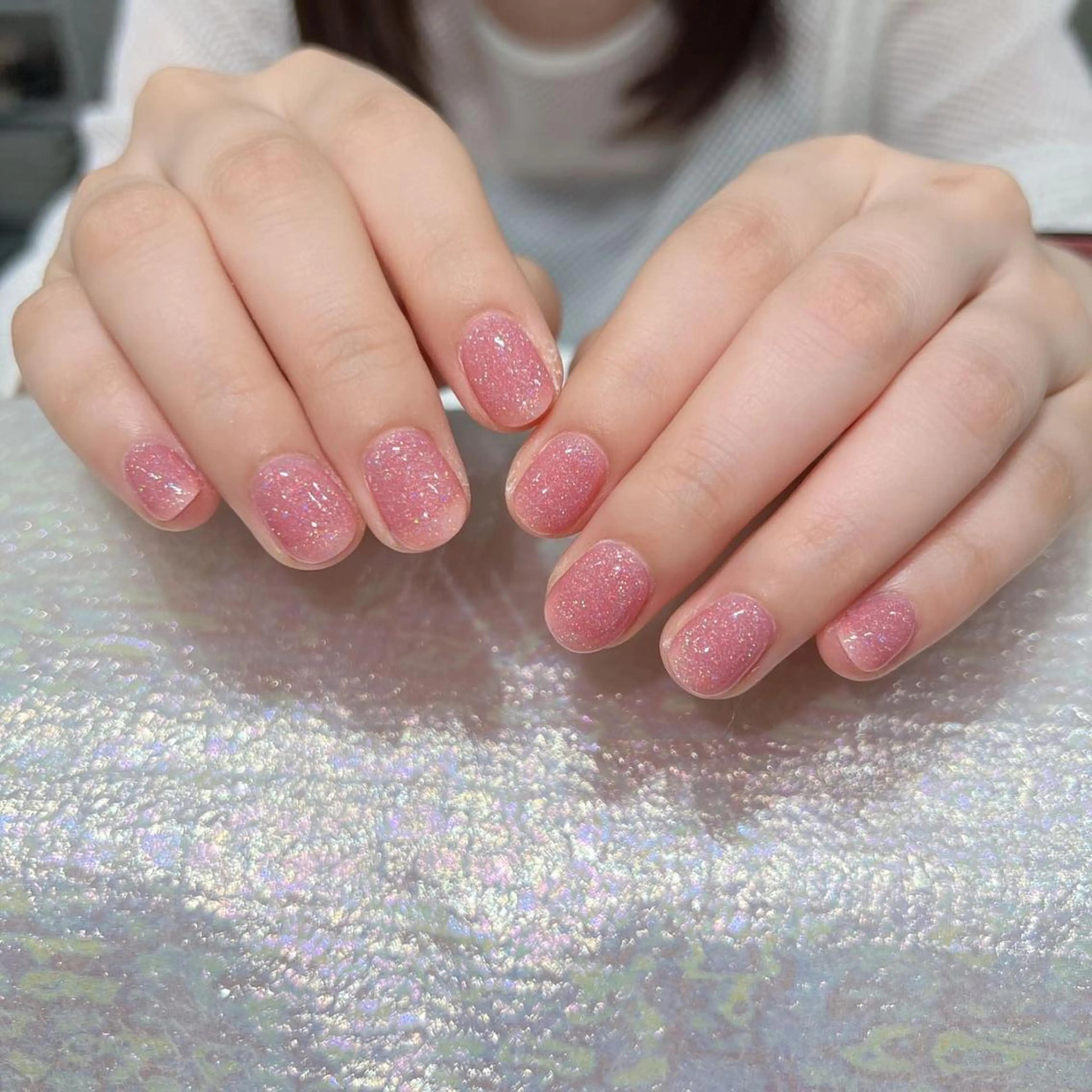 ネイル ラメ(グリッター) ラメグラデーション ワンカラーネイル Queens 新宿本店のネイルデザイン