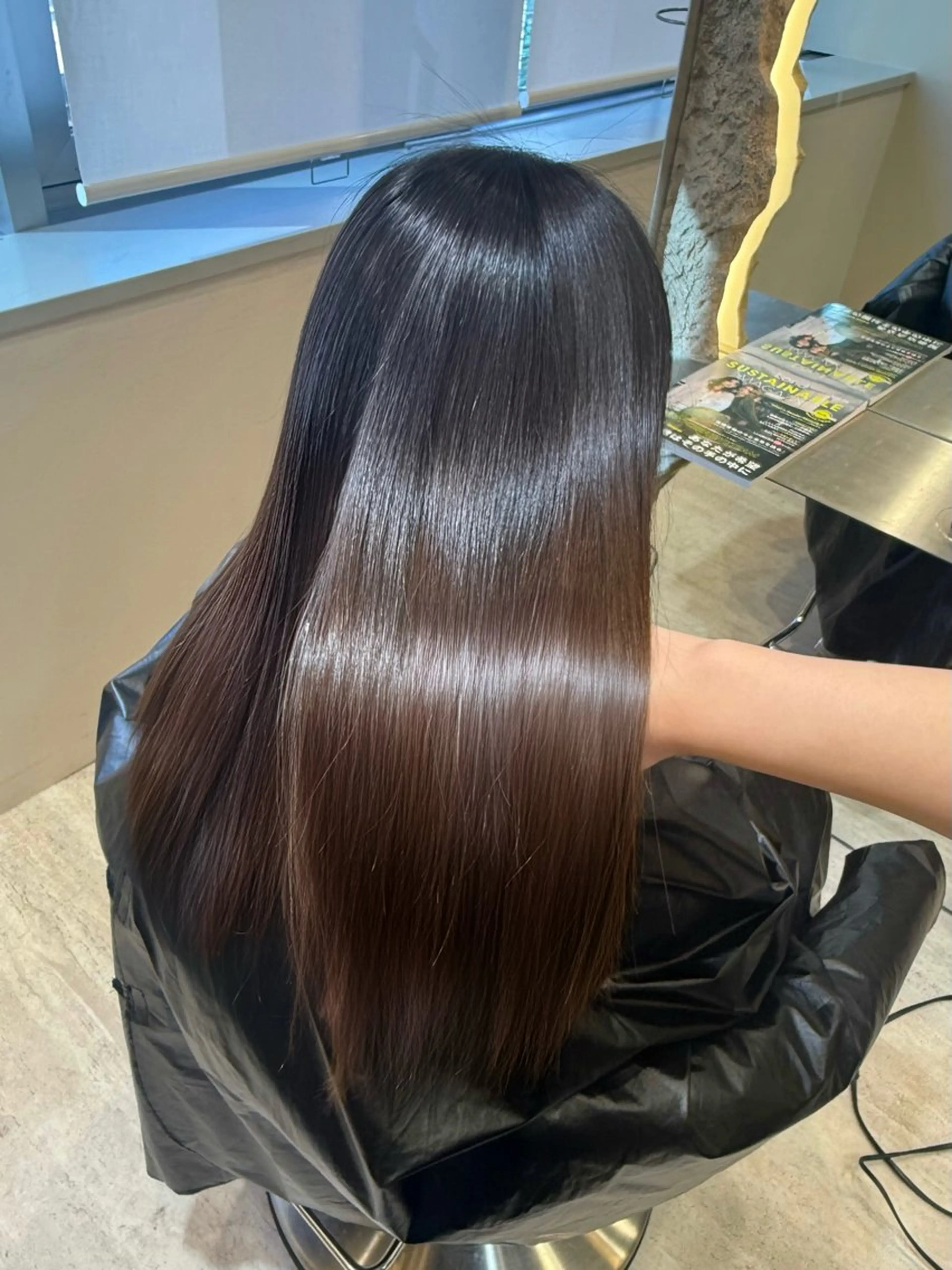 ロング 縮毛矯正/レイヤー 韓国/顔まわり/夢音のヘアスタイル