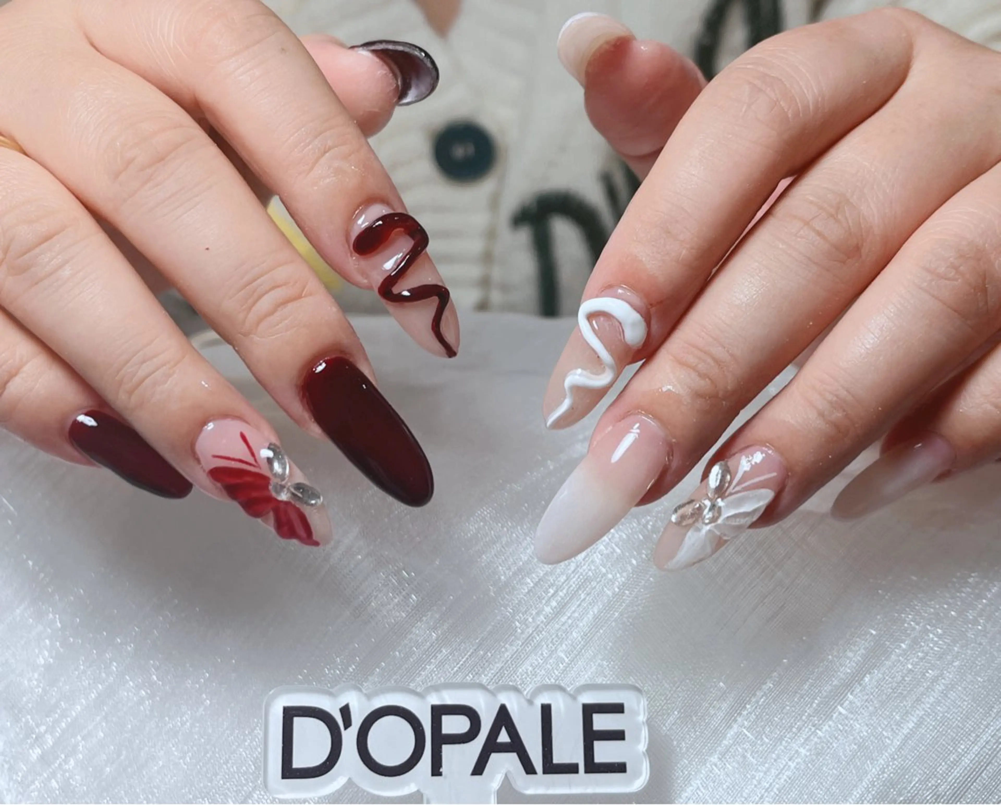 ネイル 長さ出し スカルプネイル ネイルチップ D‘OPALE所属・DOPALE、もも 彦奇のネイルデザイン