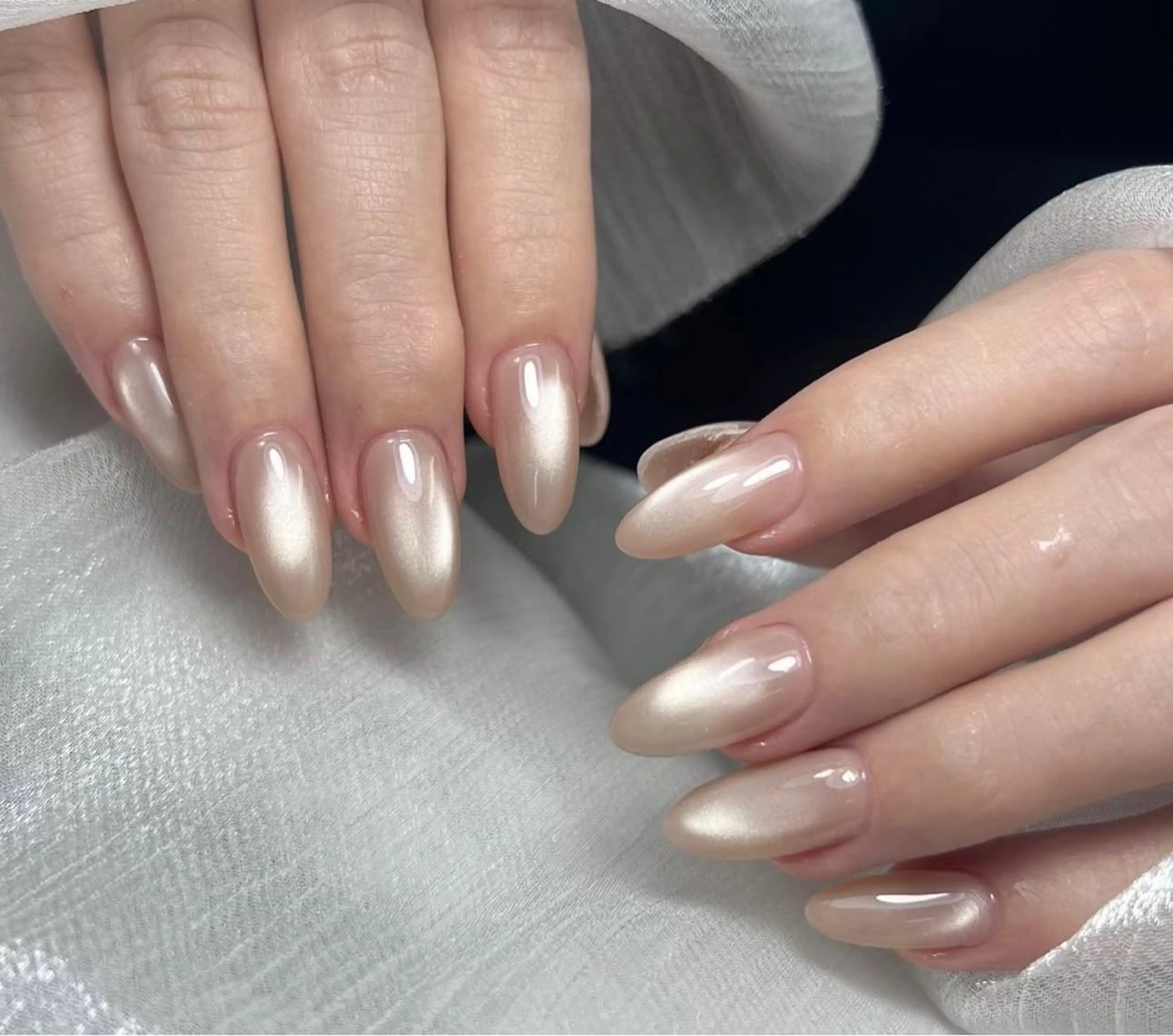 ネイル ハンドネイル 🎀PG🩵 ネイルサロンのネイルデザイン