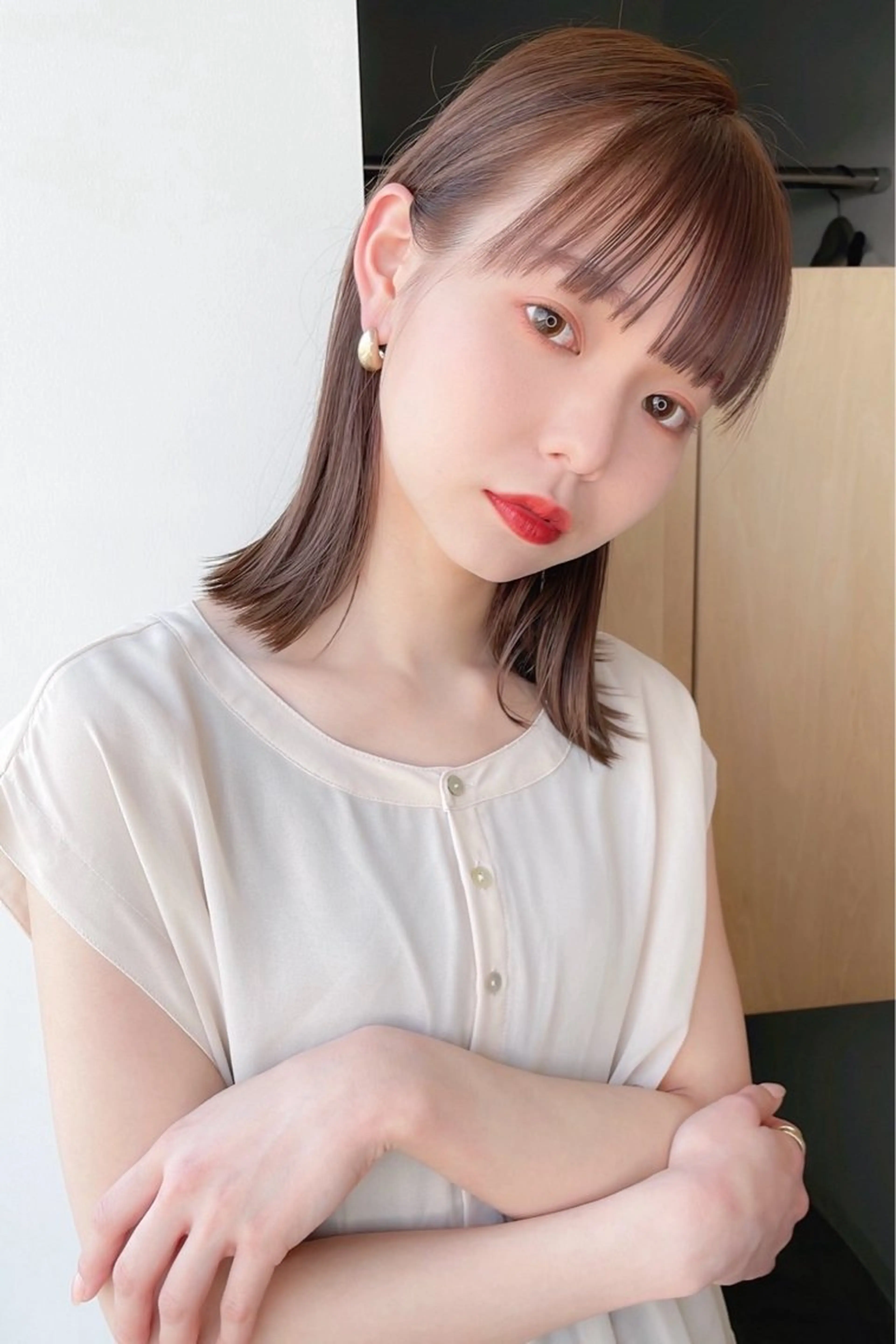 ミディアム カラー ブラウンカラー カット ヘアカラー 🍀似合わせcut/ 艶カラー/やの🪽のヘアスタイル