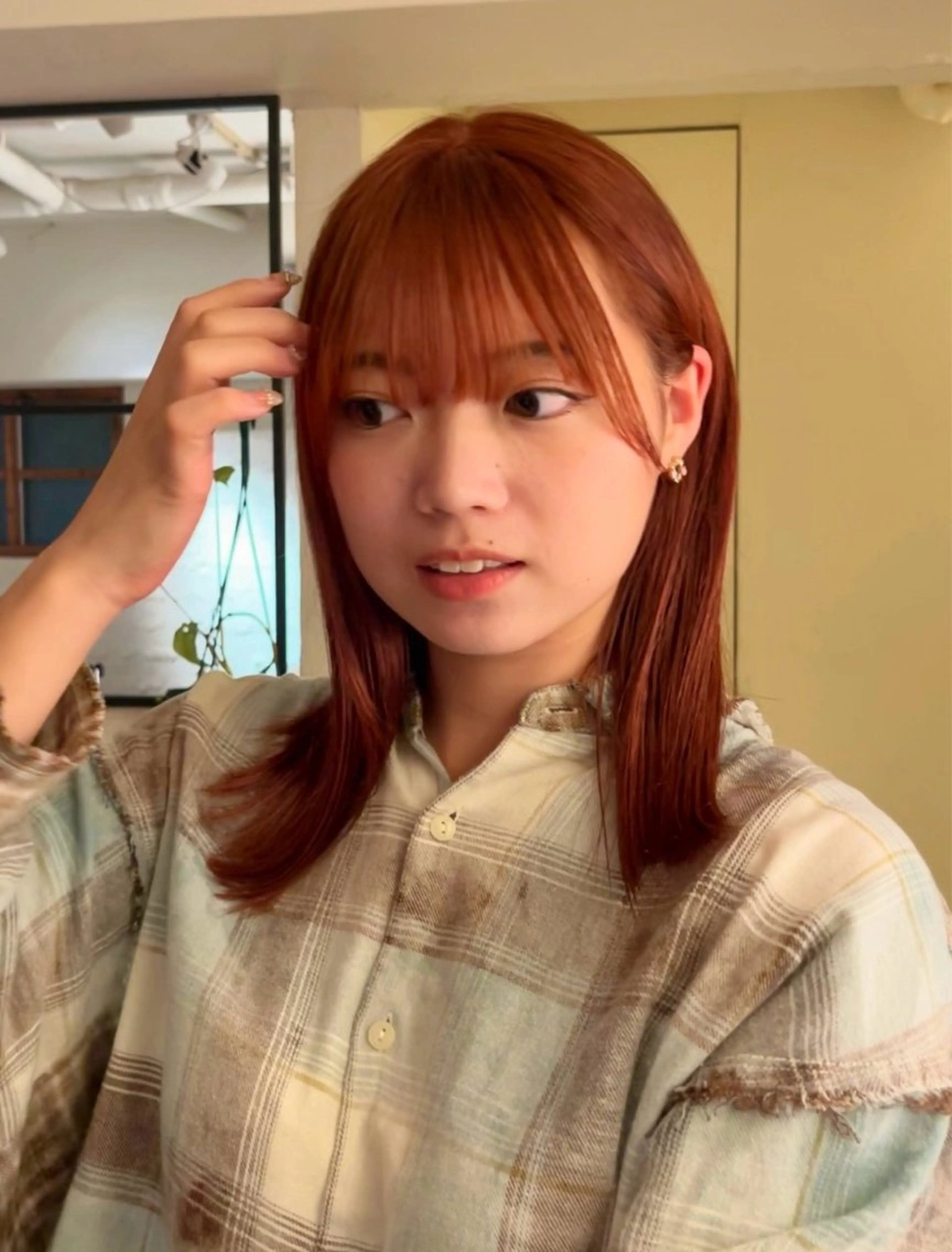 ミディアム カラー 加藤好/カットモデル /暖色カラー🍒🧡のヘアスタイル