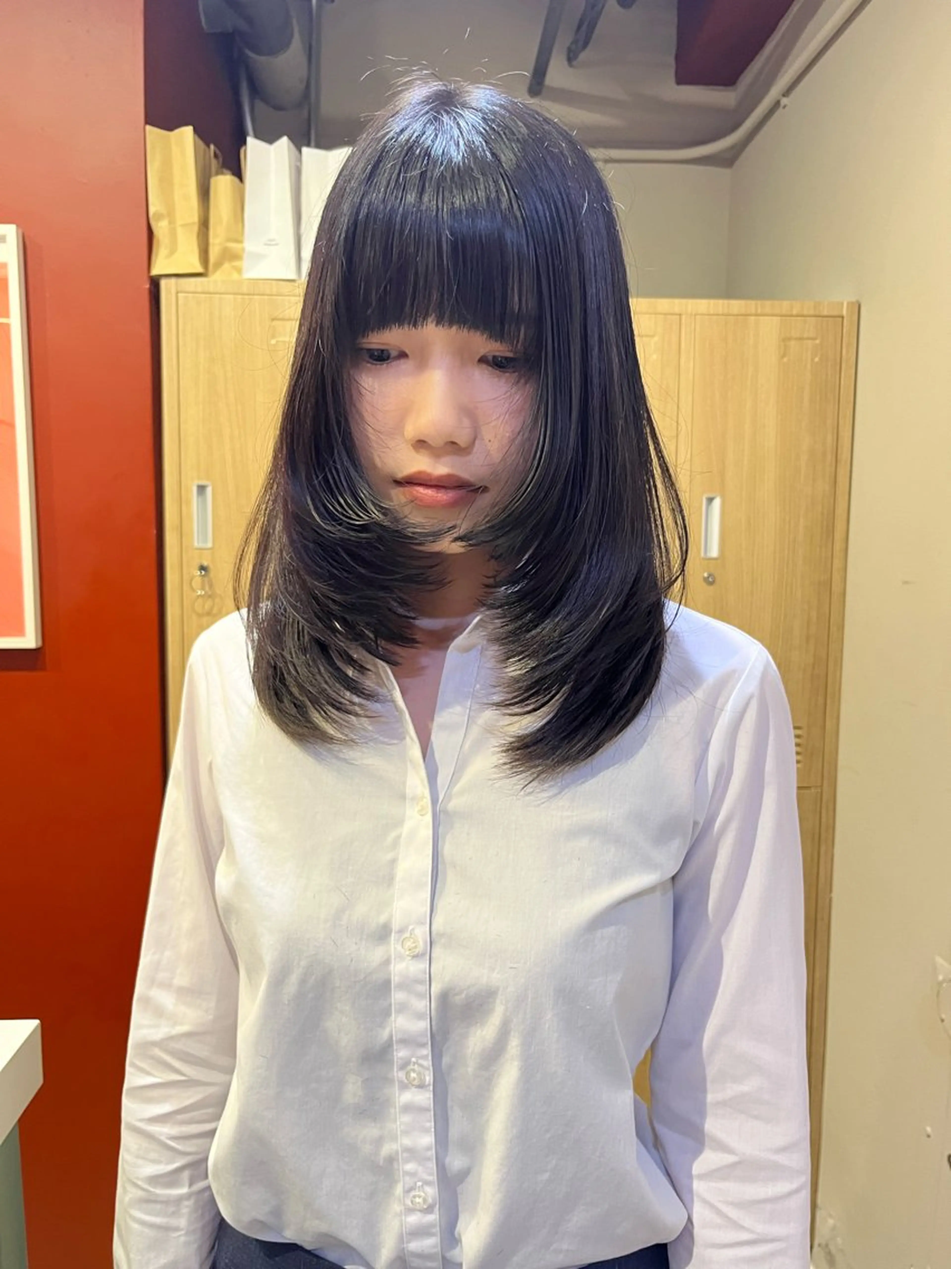 セミロング 似合わせレイヤー🍏 ★パーマ/ののかのヘアスタイル