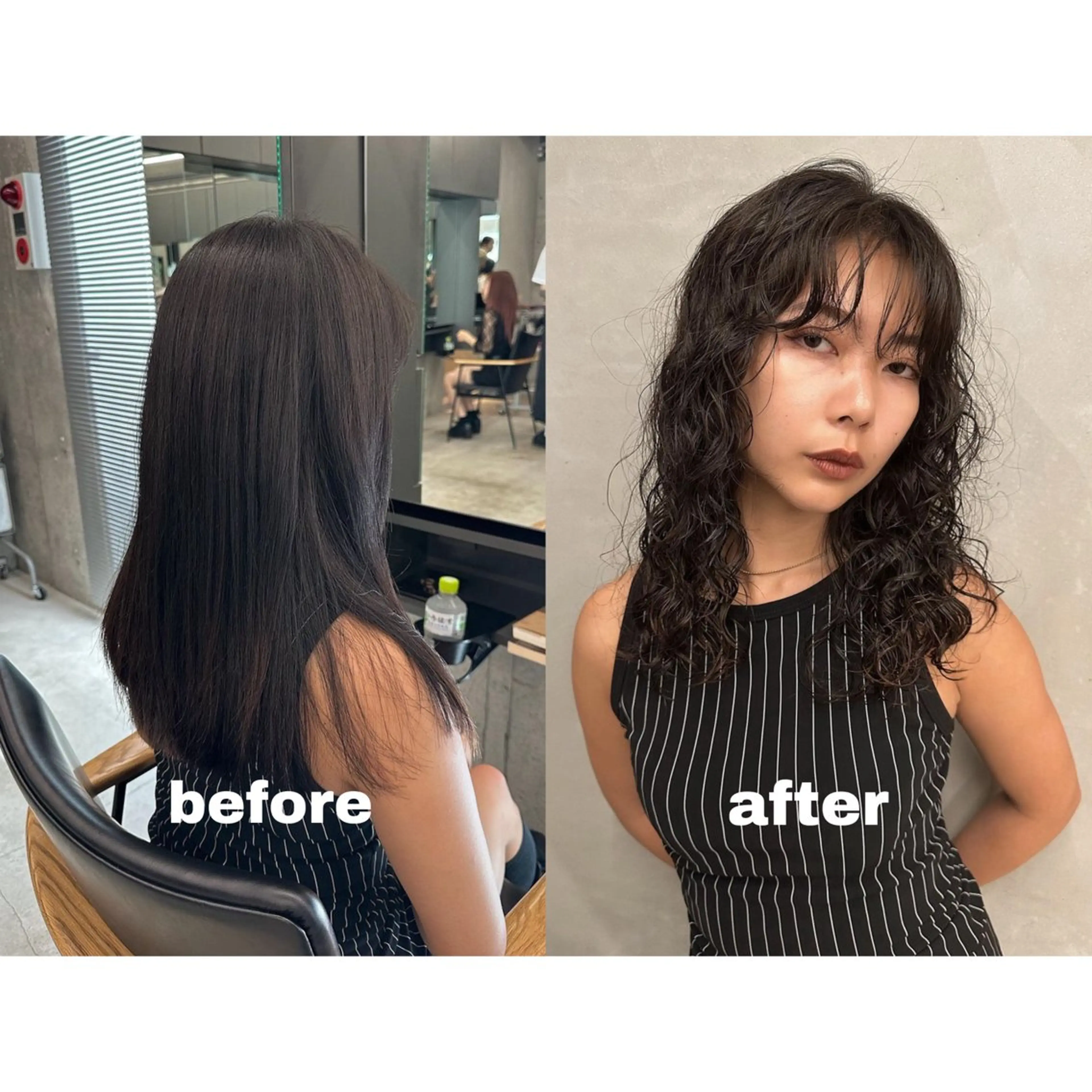 セミロング パーマ カット パーマ お悩み解決パーマ hana🩰のヘアスタイル