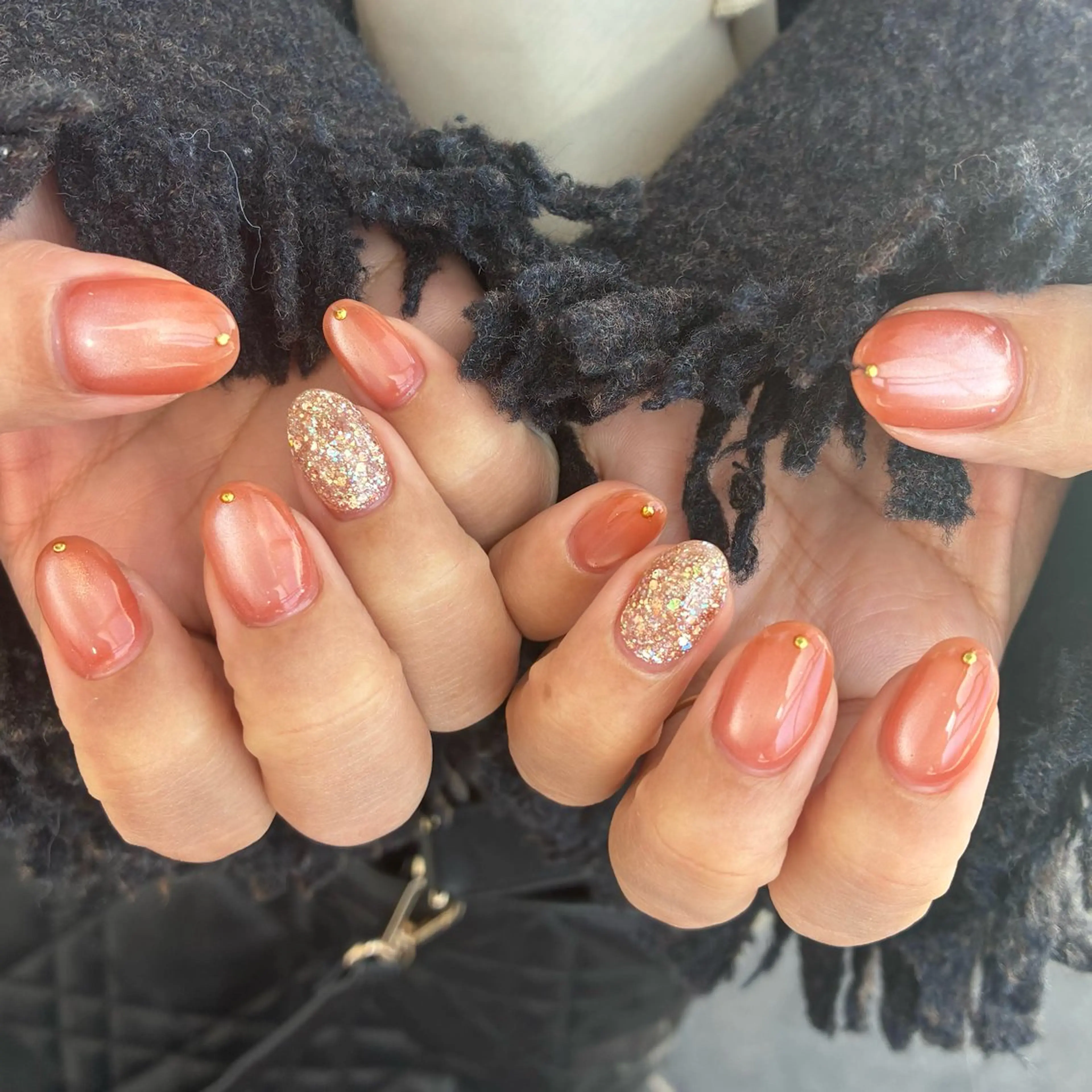 ネイル ジェルネイル マグネットネイル ハンドネイル Nail ヌシん家 AKANEのネイルデザイン