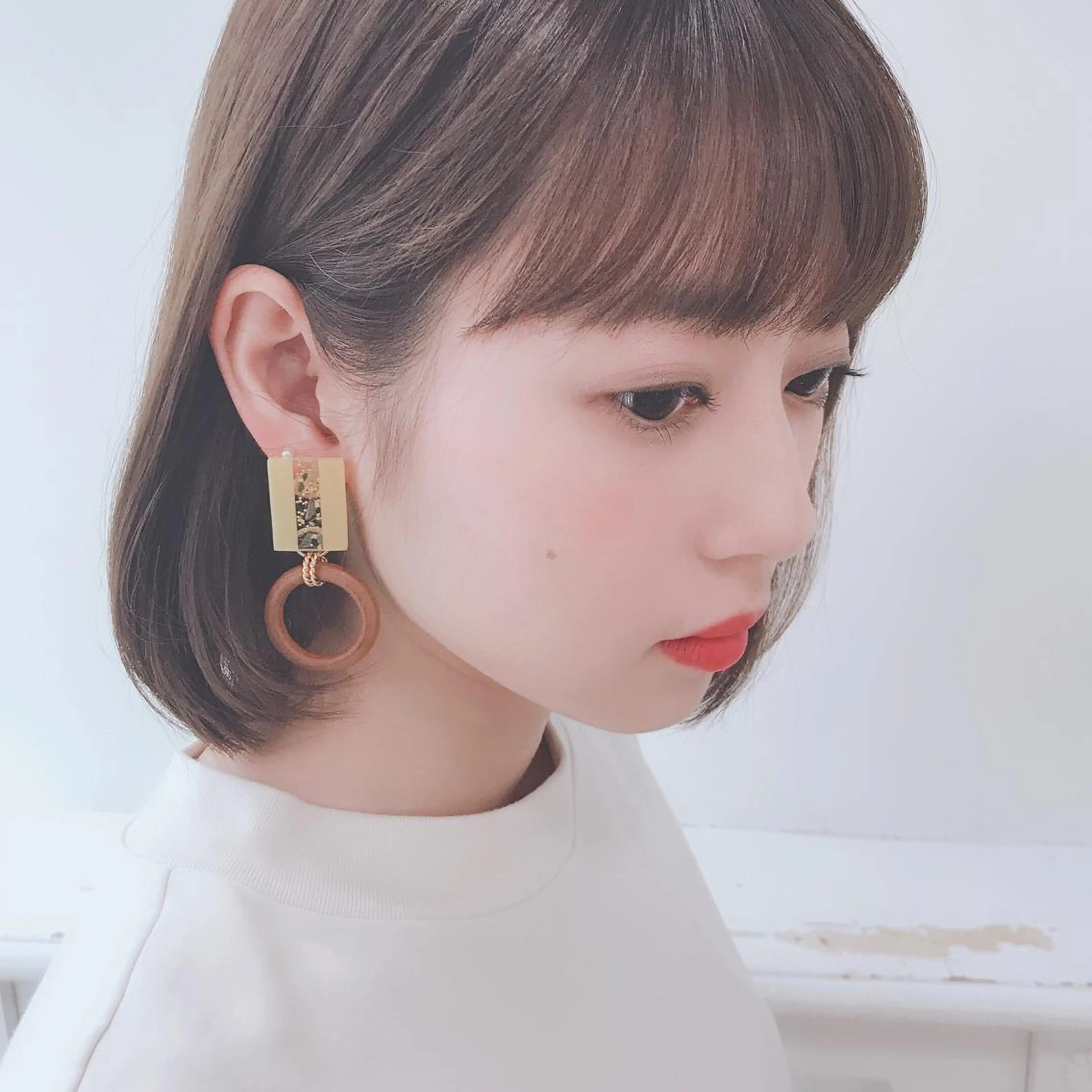 ミディアム 艶カラー/フェイス レイヤー/たむのヘアスタイル