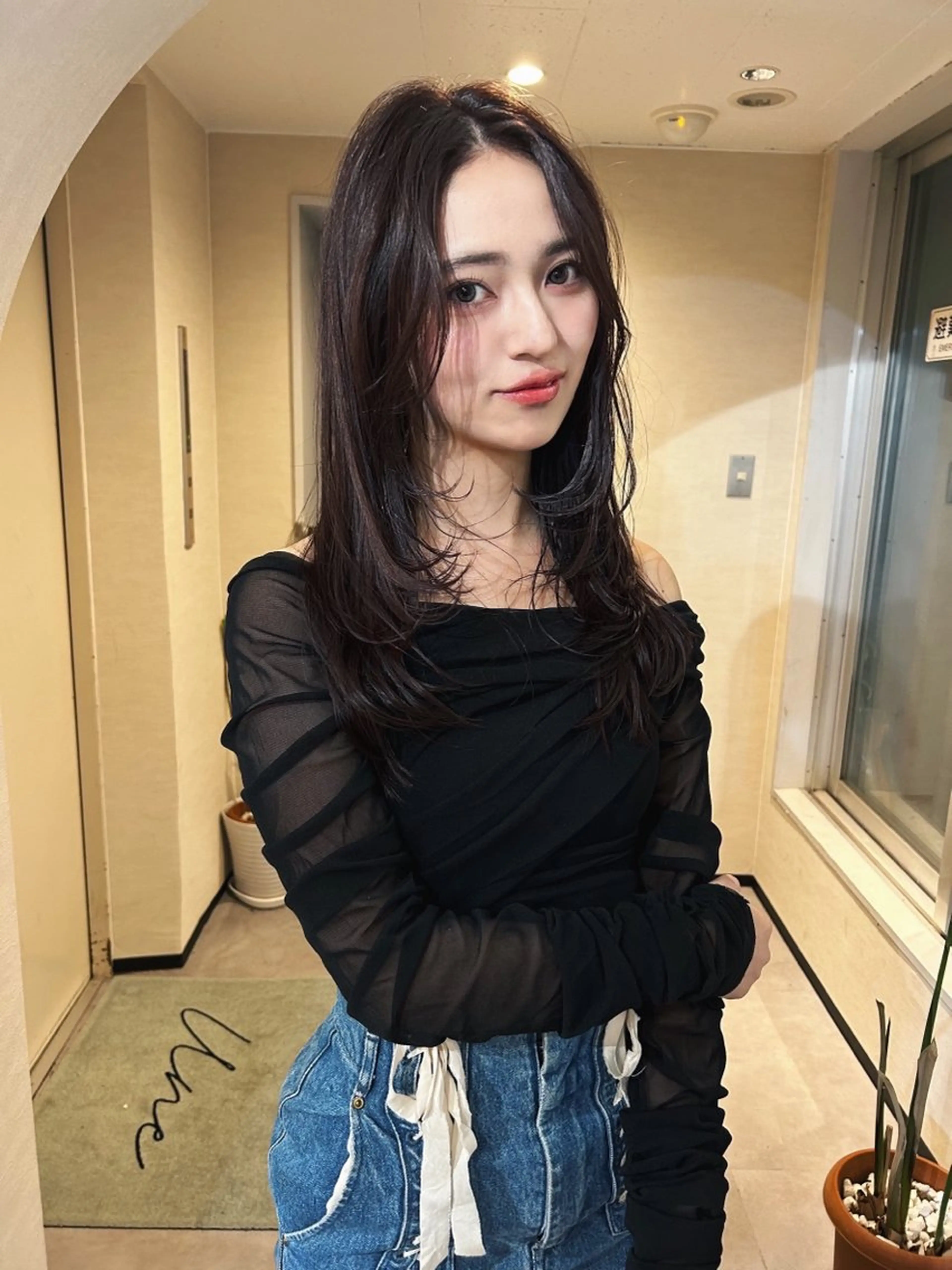 ミディアム カラー カット ヘアカラー トリートメント ヘッドスパ 林 浩太郎のヘアスタイル