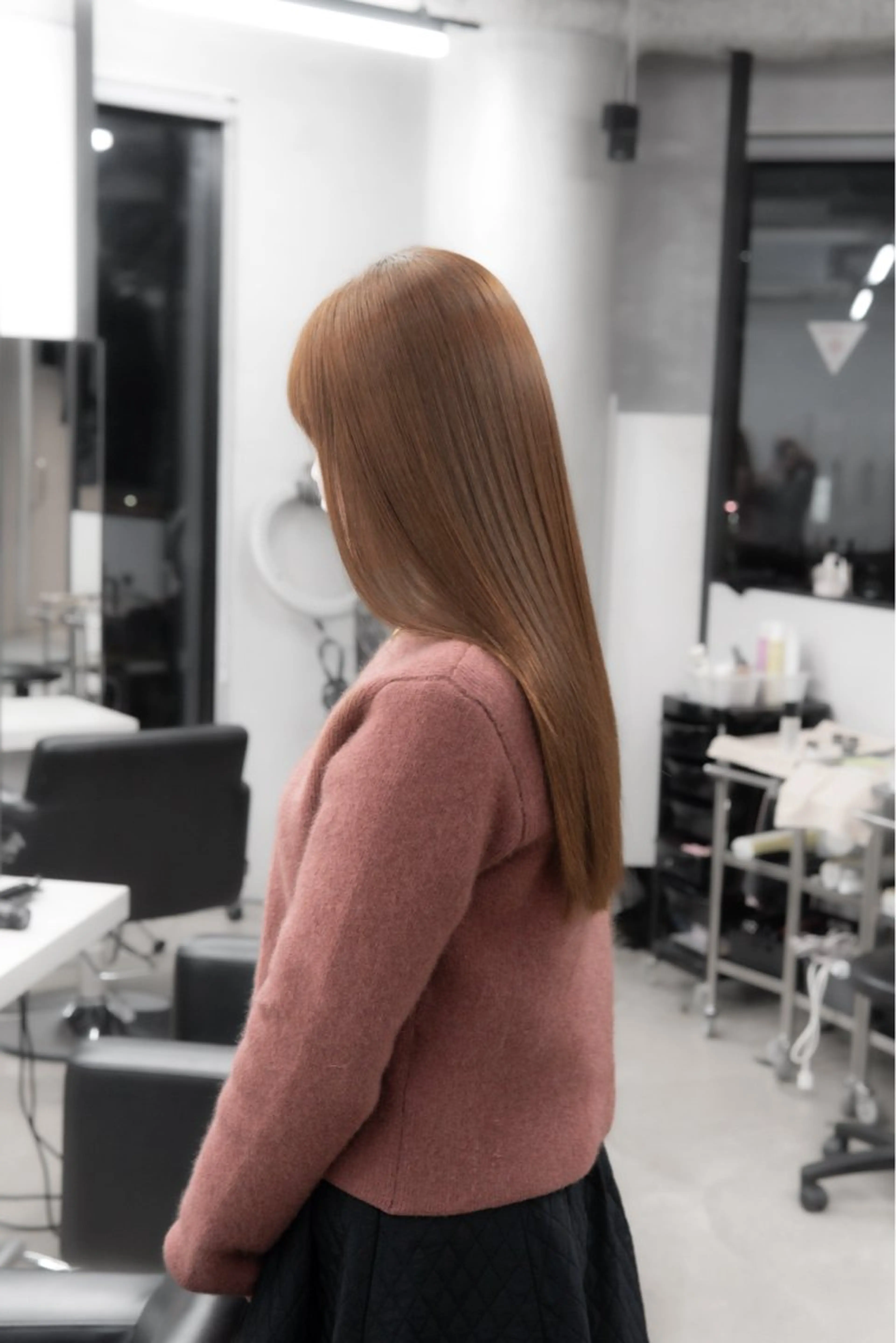 ロング 縮毛矯正 無料カットモデル／ 髪質改善／角田 龍汰のヘアスタイル