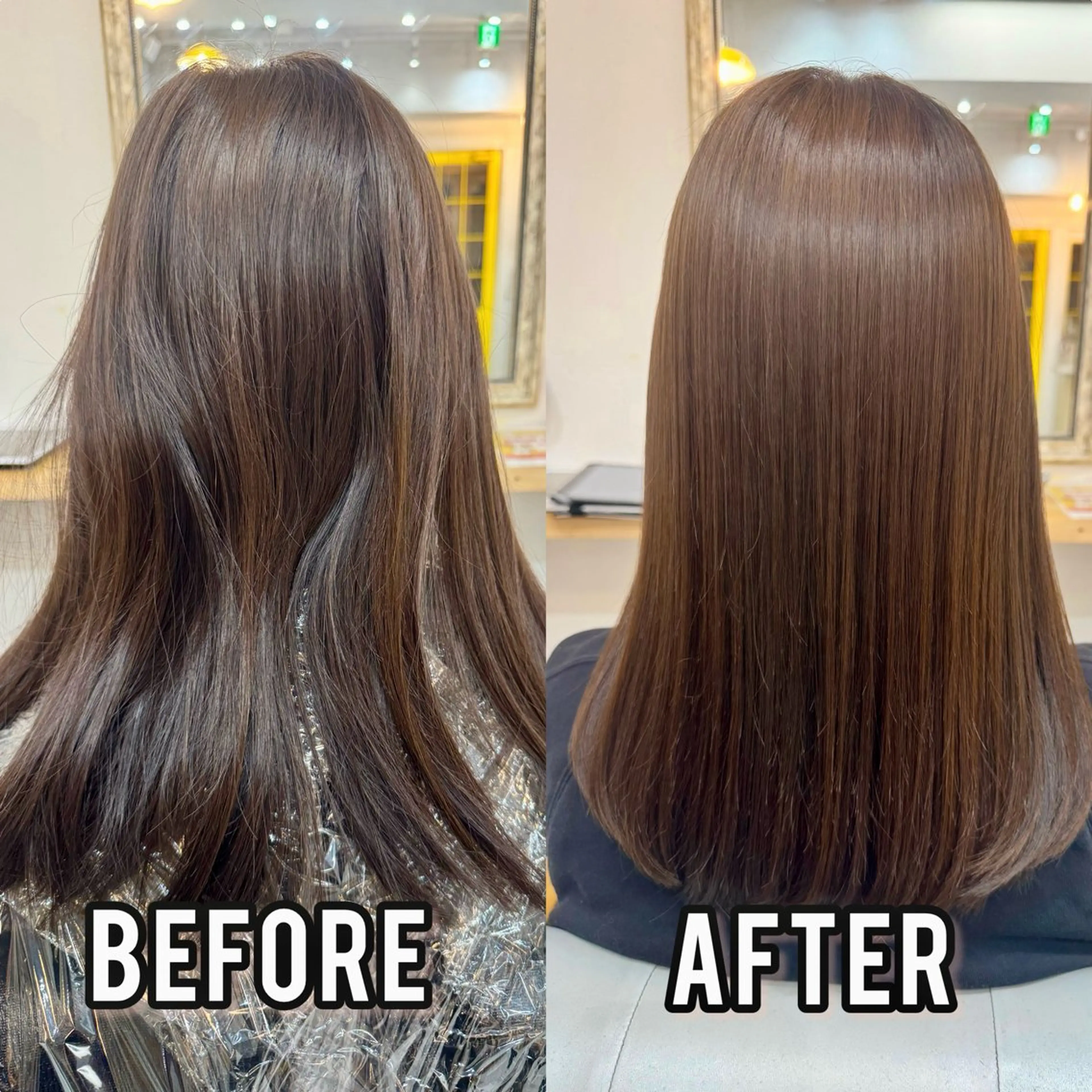 セミロング カット 縮毛矯正 山本 悟志のヘアスタイル