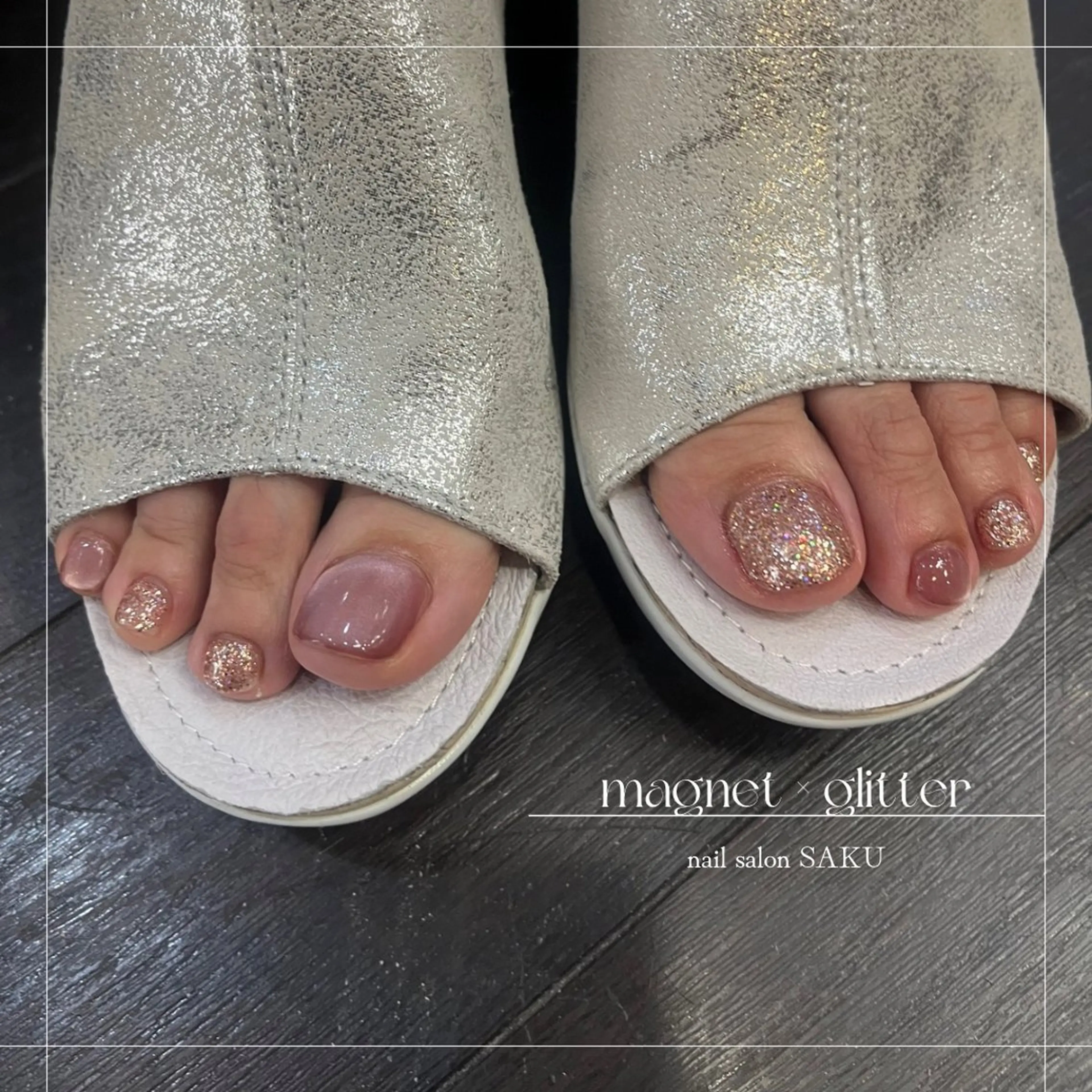 ネイル フットネイル ニュアンスネイル シンプルネイル フットネイル SAKU  nail[サクネイル]所属・SAKU nail 作島茜のネイルデザイン