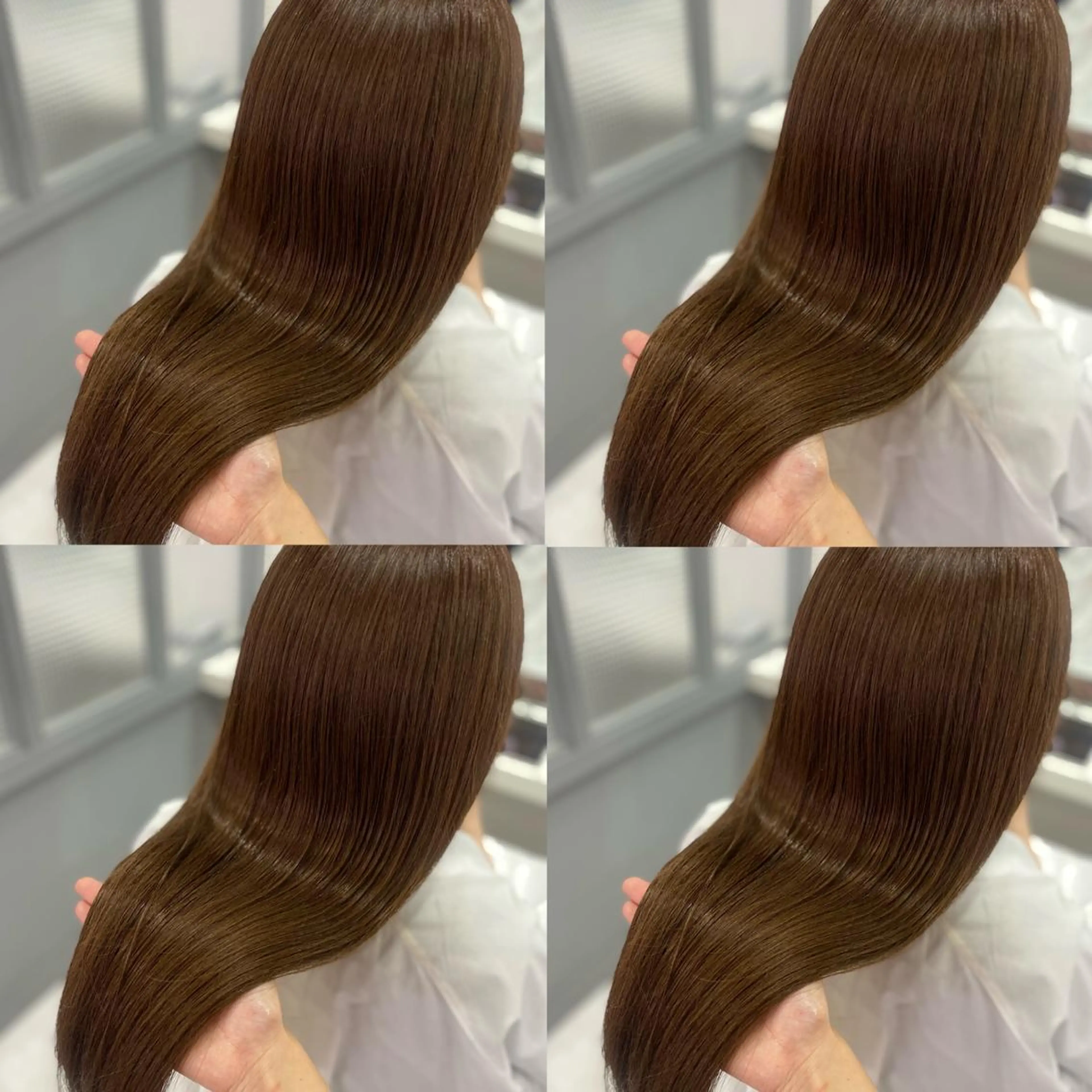 セミロング カラー カット ヘアカラー 髪質改善×矯正🫧 韓国ヘアasamiのヘアスタイル