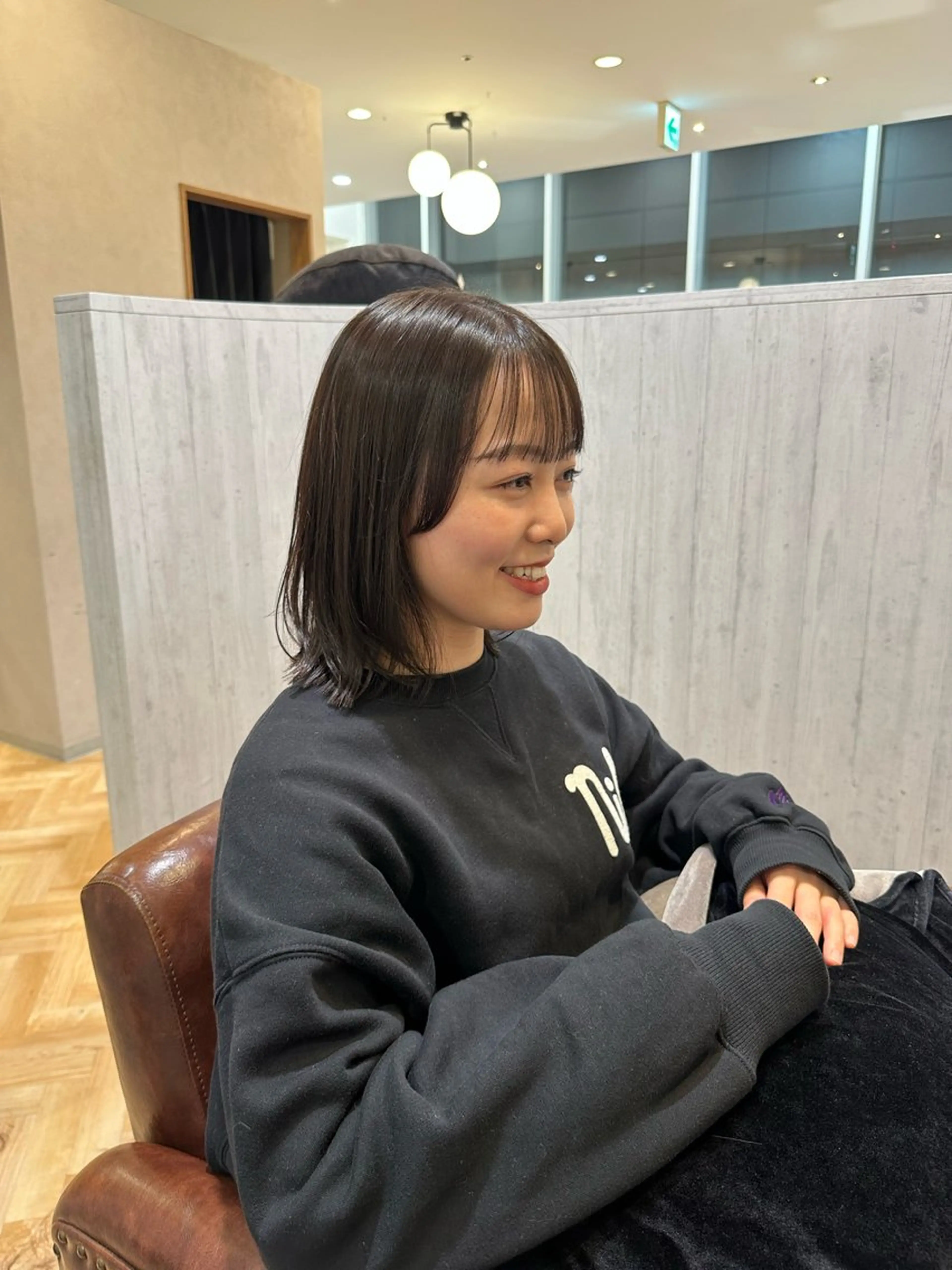 ミディアム カラー ボブレイヤー ボブ 顔周りカット レイヤーカット hair salon  CAMON.所属・仙台/camon/ airiのヘアスタイル