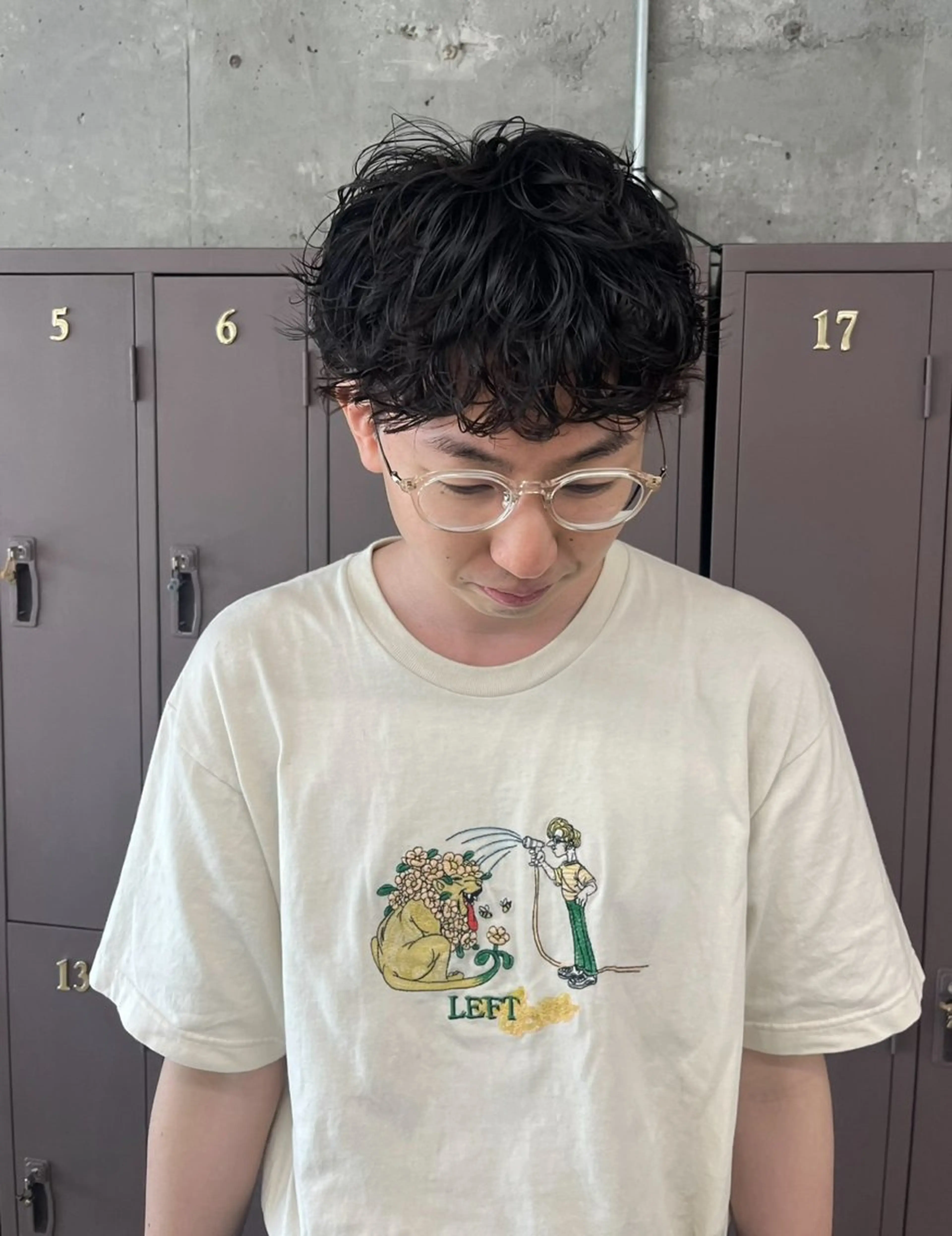 ショート パーマ メンズ ナガノリノ /ボブ/ ベージュ/暖色のヘアスタイル