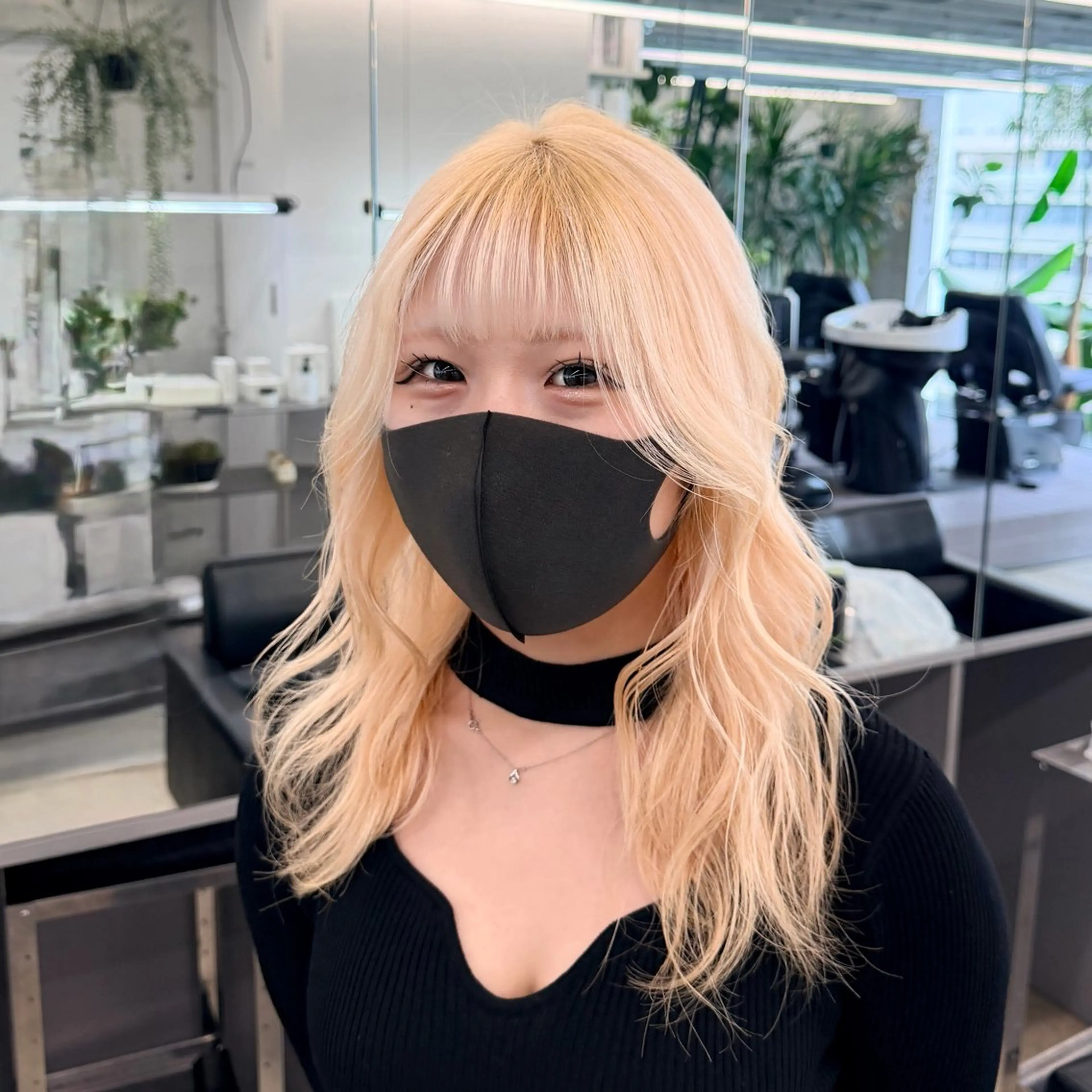 ミディアム ヘアカラー INORI @de2poのヘアスタイル